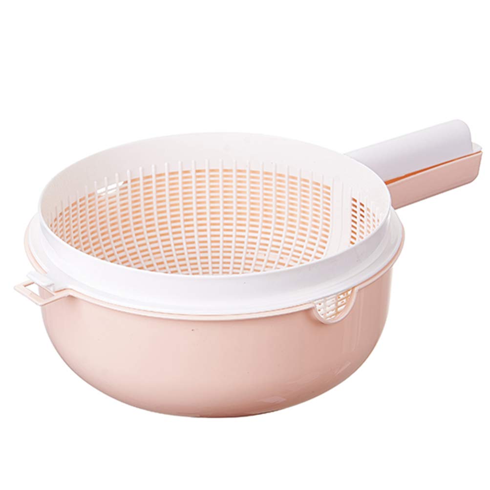 Cabilock 2-in-1 Detachable Kitchen Strainer and Colander Set - Double Layer Washing Bowl with Handle for Vegetables, Fruits, Salad Mixing (Ideal for Meal Prep, Kitchen Organization & Healthy Cooking)