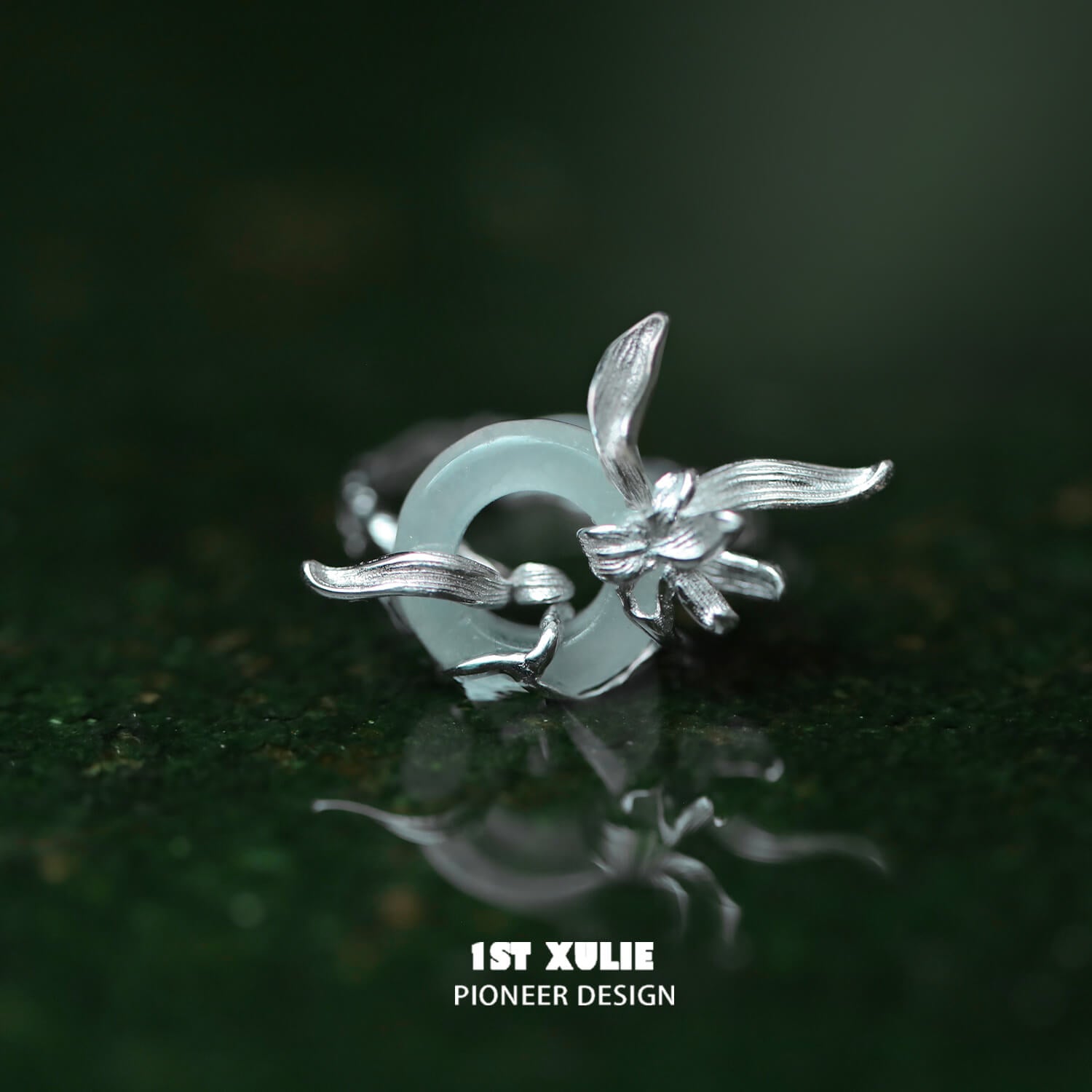 Irises S925 Sterling Silver Jade Rings for Women - Elegant Vintage Style Jewelry for Daily Wear & Special Occasions