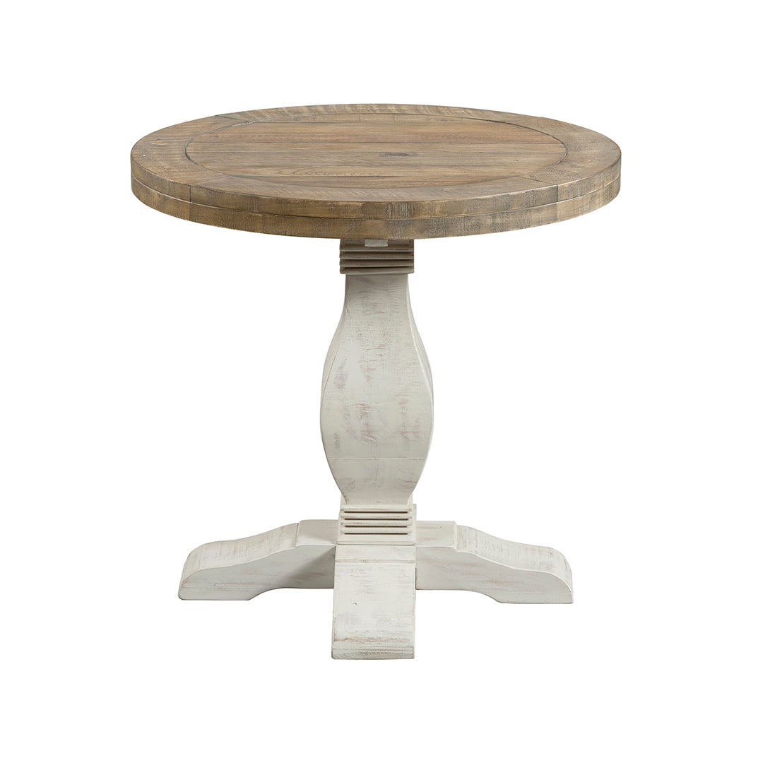 Napa Round End Table - Modern Side Table for Living Room, Bedroom & Office - Small Accent Table with Sturdy Metal Base - Perfect for Coffee, Books & Decor