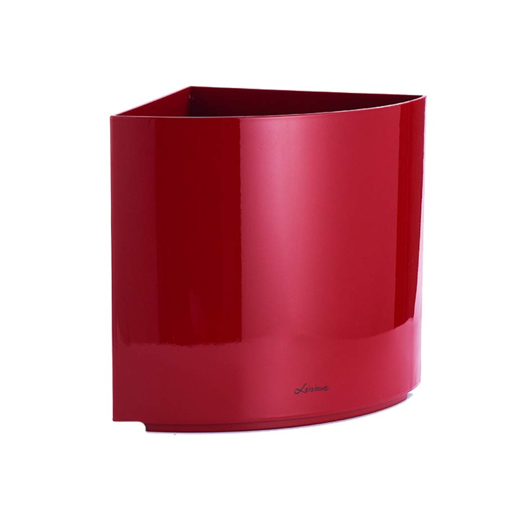 Creative Triangle Plastic Flower Pot with Automatic Water Absorption - Modern Home & Office Plant Decor (Size B) - Perfect for Living Room, Desk, and Indoor Garden Decorations