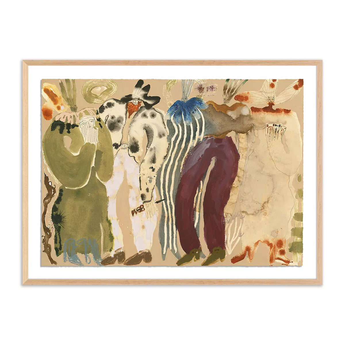 Dart Boy By Caroline Pinney - 48x36 Inch Canvas Wall Art - Modern Abstract Painting for Living Room, Bedroom & Office Decor