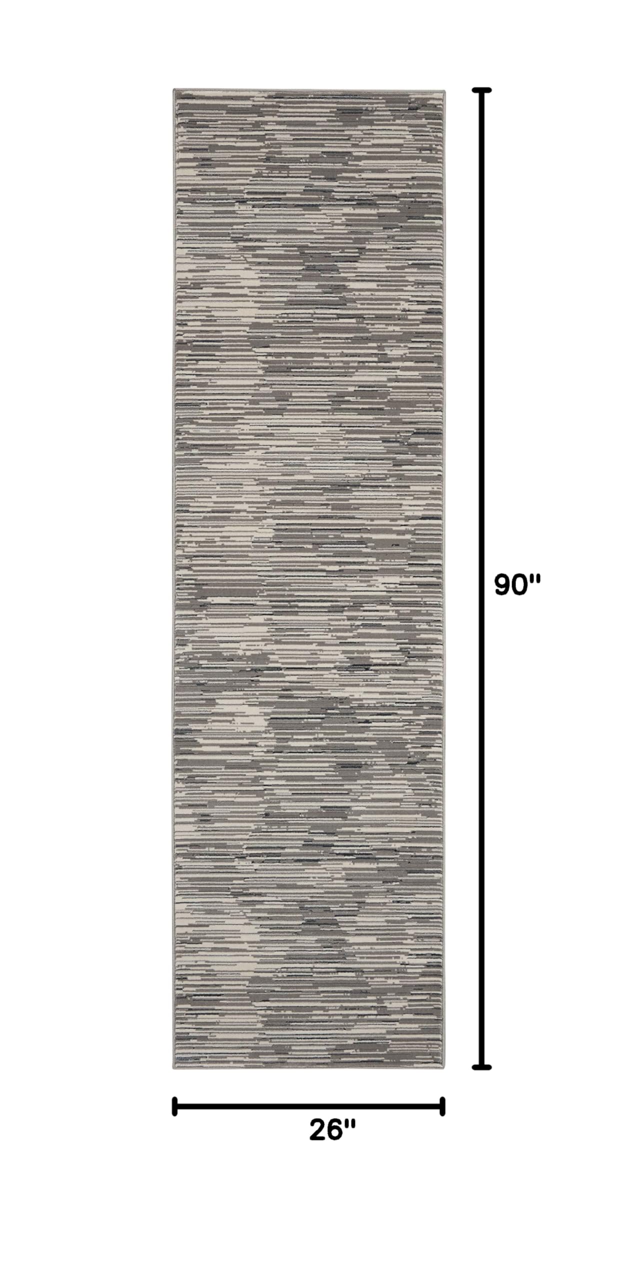 Michael Amini MA90 Uptown Abstract Grey/Ivory 2'2