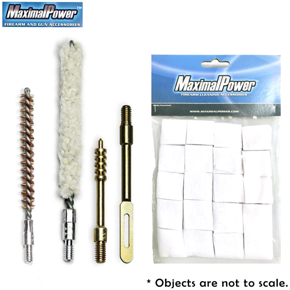 Premium Bore Cleaning Jag Set - Bronze & Mop Brushes with Patch Holder for 8-22 Thread | Gun Barrel Maintenance Kit for Rifles & Pistols | Perfect for Hunting, Shooting Range & Firearm Cleaning