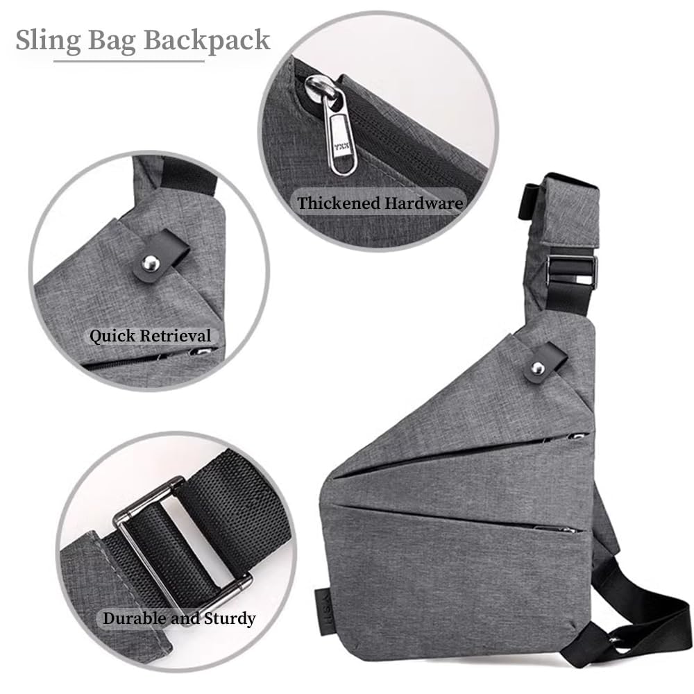 Anti Theft Travel Sling Bag - Waterproof Crossbody Chest Bag with Multiple Pockets for Men & Women | Perfect for Hiking, Commuting & Daily Use