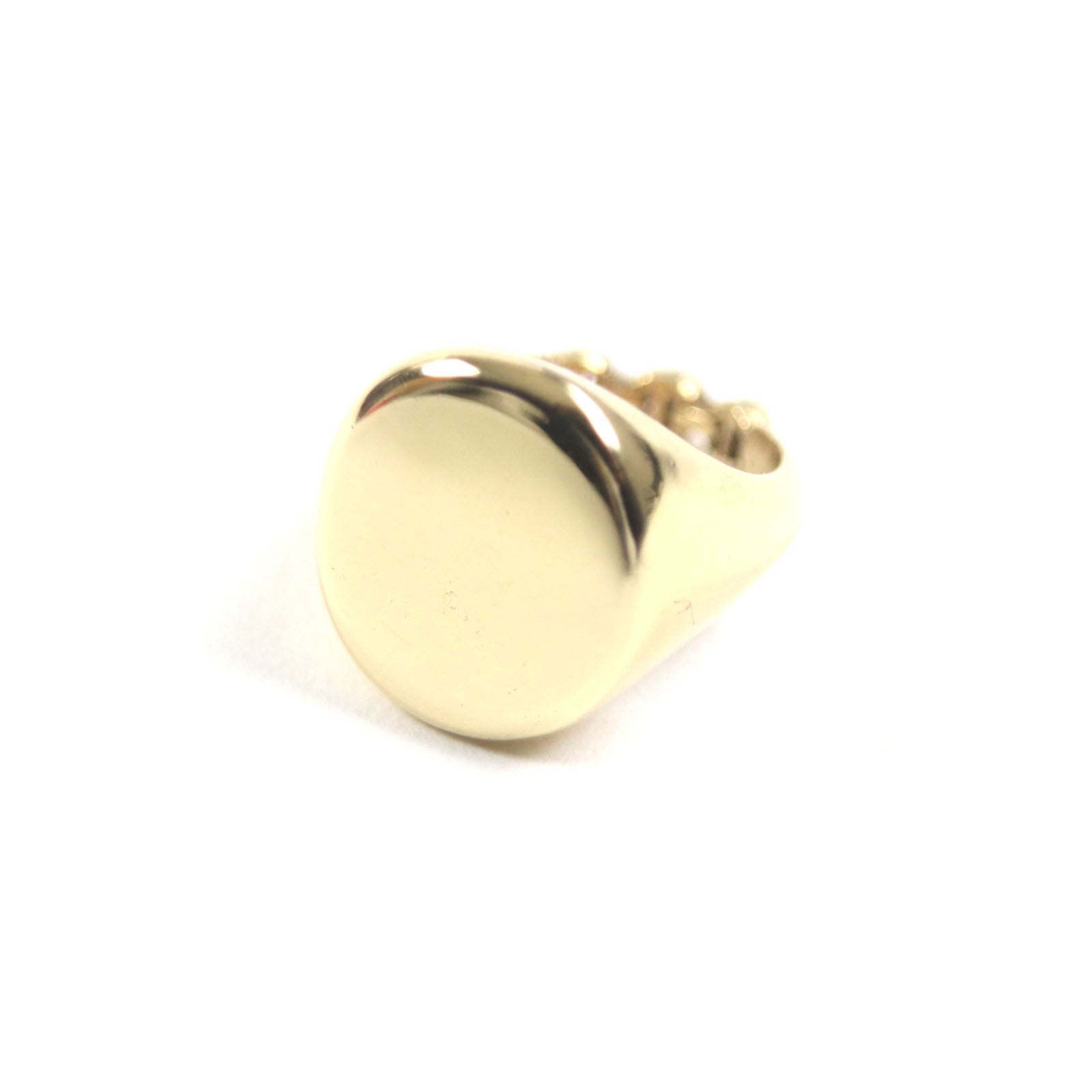 18K Gold Signet Trilink Mini Pendant Necklace - Elegant Jewelry for Women, Gift for Her - Perfect for Weddings, Anniversaries & Special Occasions