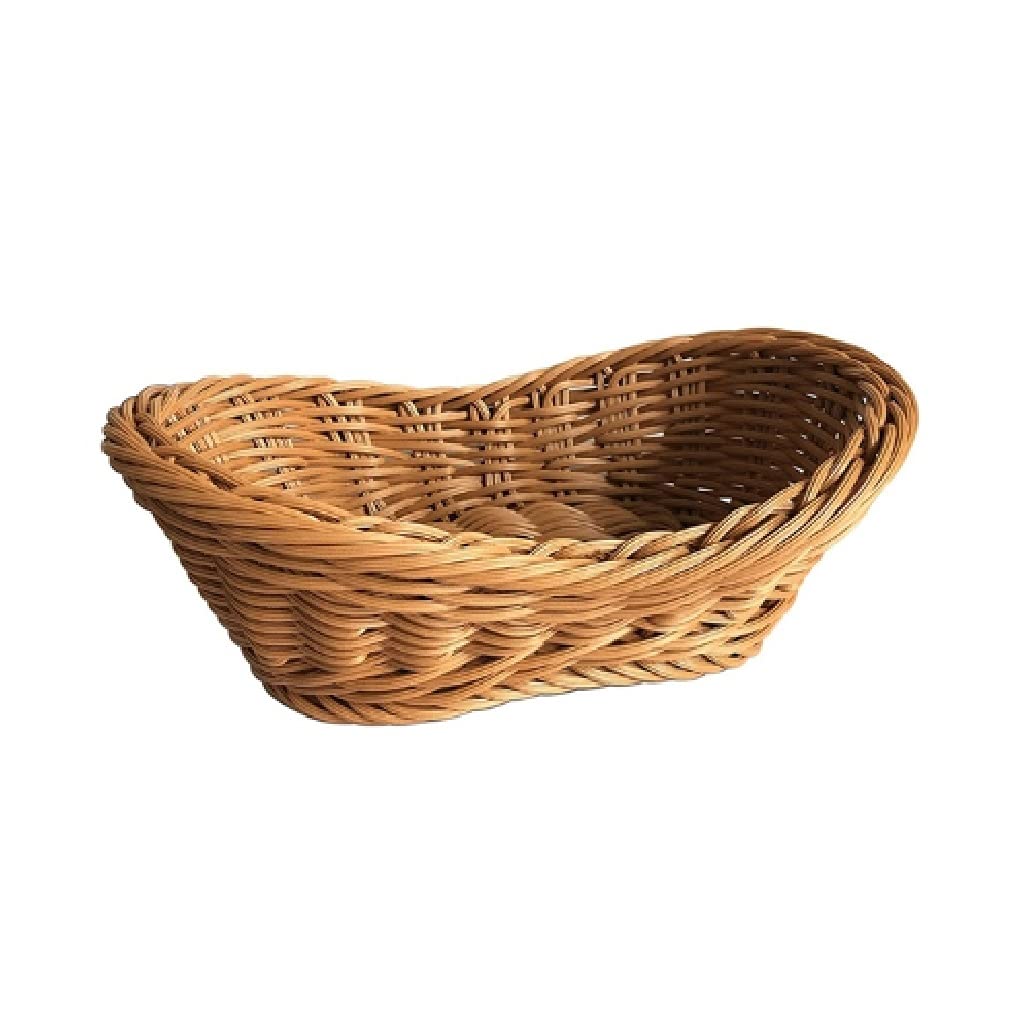 Woven Bread Basket & Fruit Serving Tray - Natural Wicker Storage Organizer for Kitchen, Bathroom, Desktop | Perfect for Bread Display, Fruit Bowls, Cosmetic Storage & Home Decor