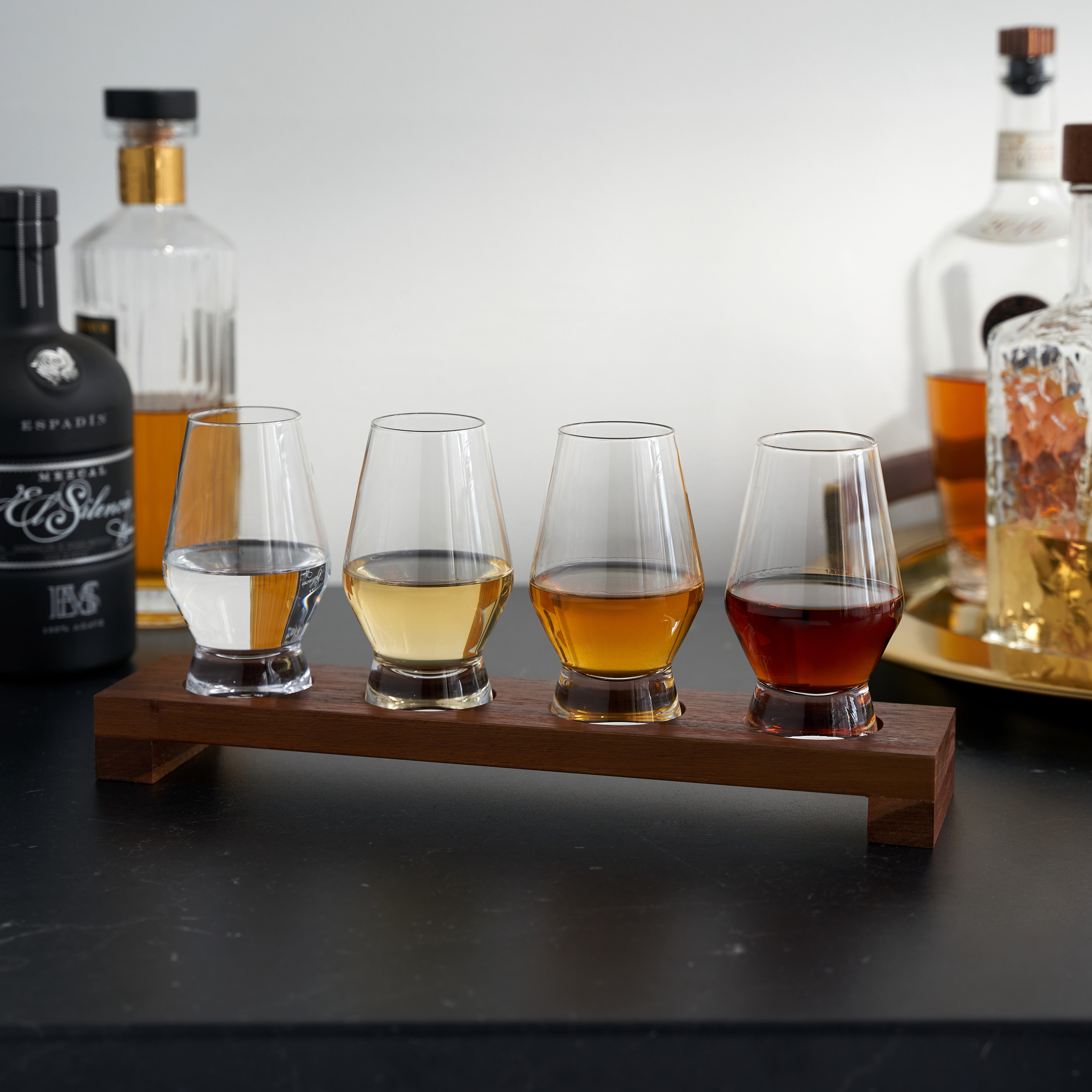 Premium Crystal Spirit Glass Flight Set - Whiskey Tasting Glasses for Bourbon, Scotch & Whiskey Enthusiasts - Perfect for Home Bars, Gifts & Tasting Events