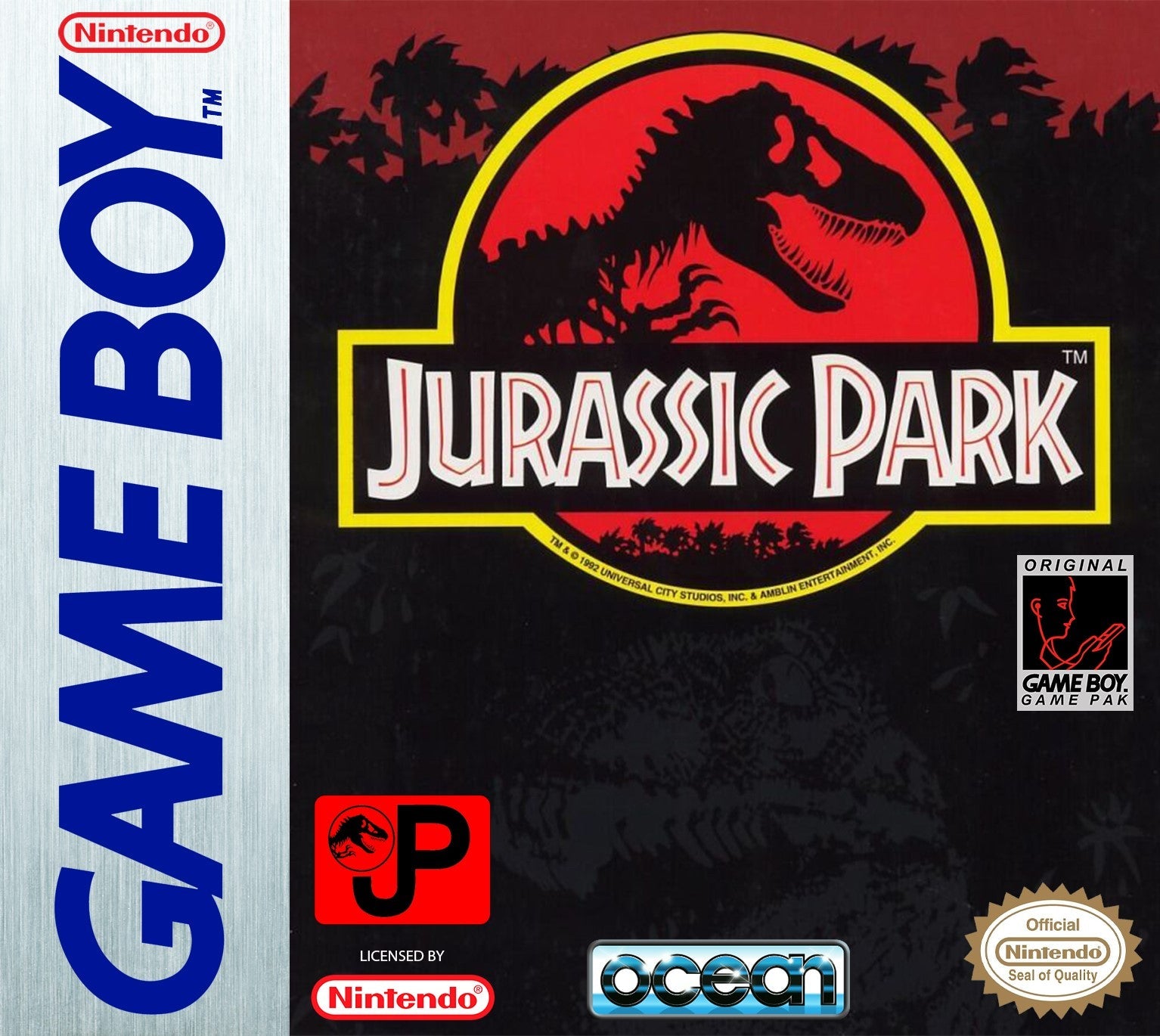 Vintage Jurassic Park Game Boy Video Games - Retro Nintendo Cartridge for Collectors & Gamers - Perfect for Nostalgic Gaming & Display