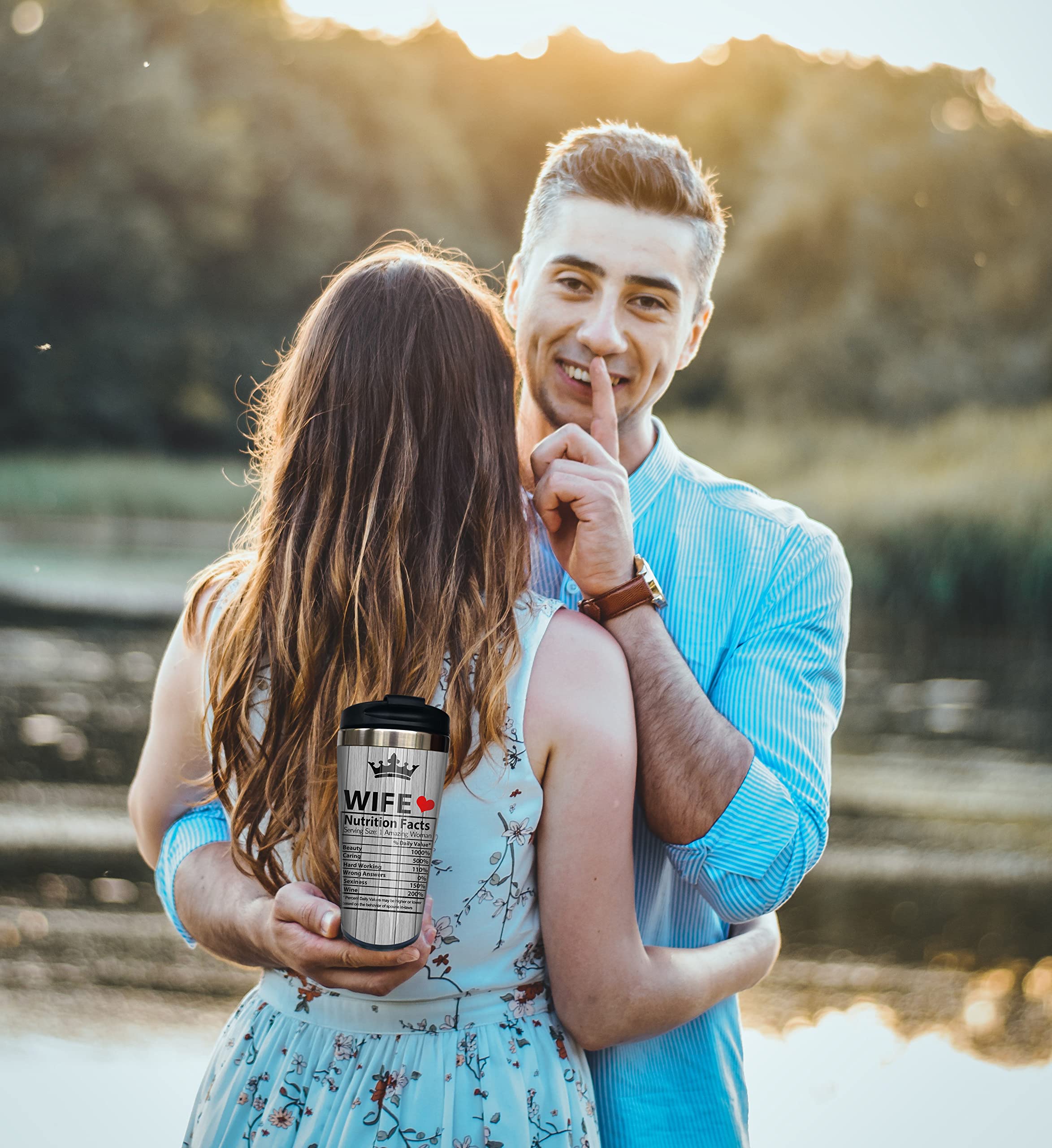 I Love You Tumbler - Romantic Gift for Wife - Anniversary & Birthday Present for Her - Perfect for Coffee & Tea Lovers