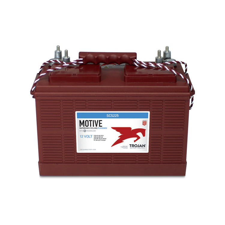 Trojan SC225 12V 130Ah Deep Cycle Flooded Battery - Marine, RV, Solar & Off-Grid Power Storage Solution