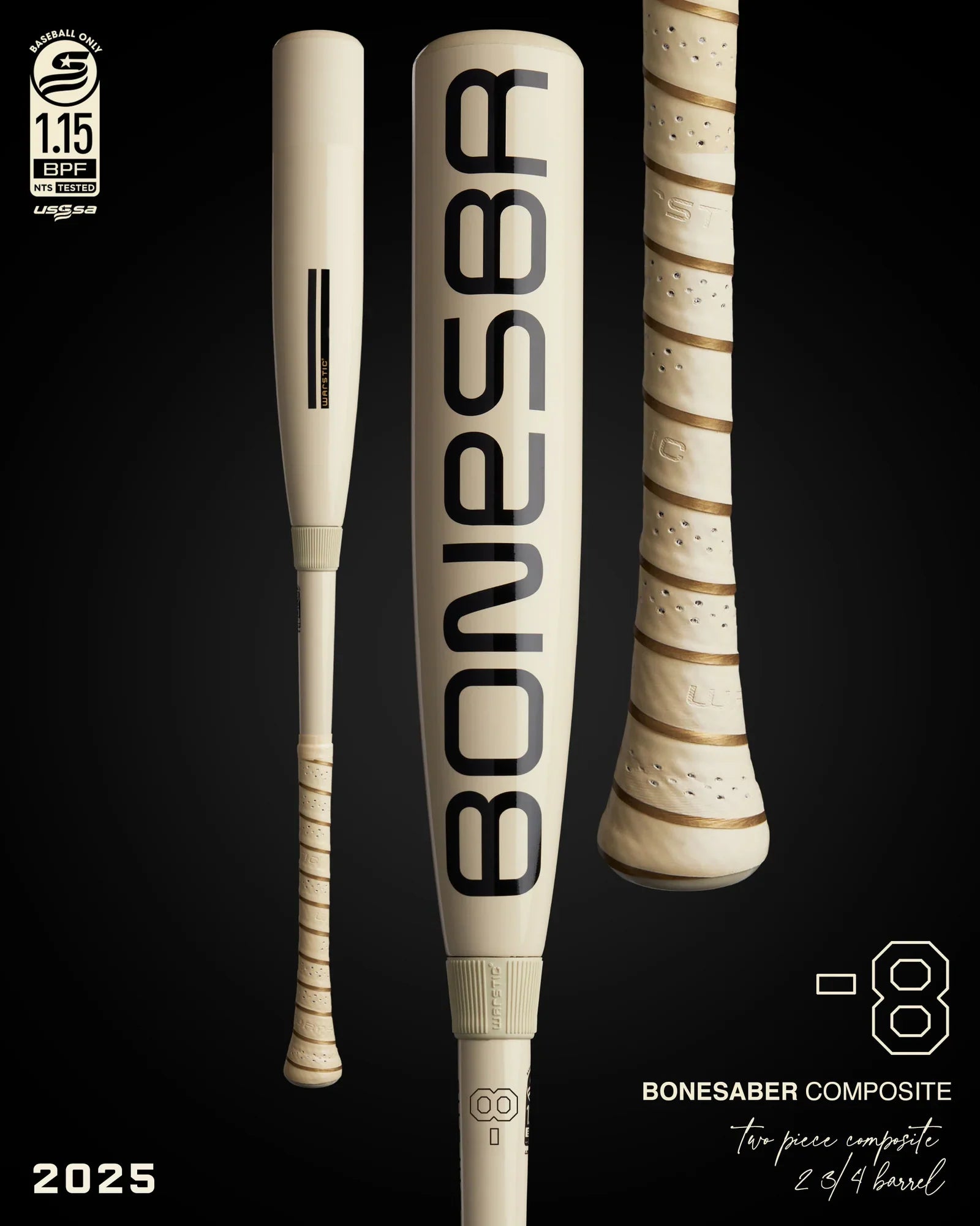 2025 Warstic Bonesaber Composite USSSA Baseball Bat - 8