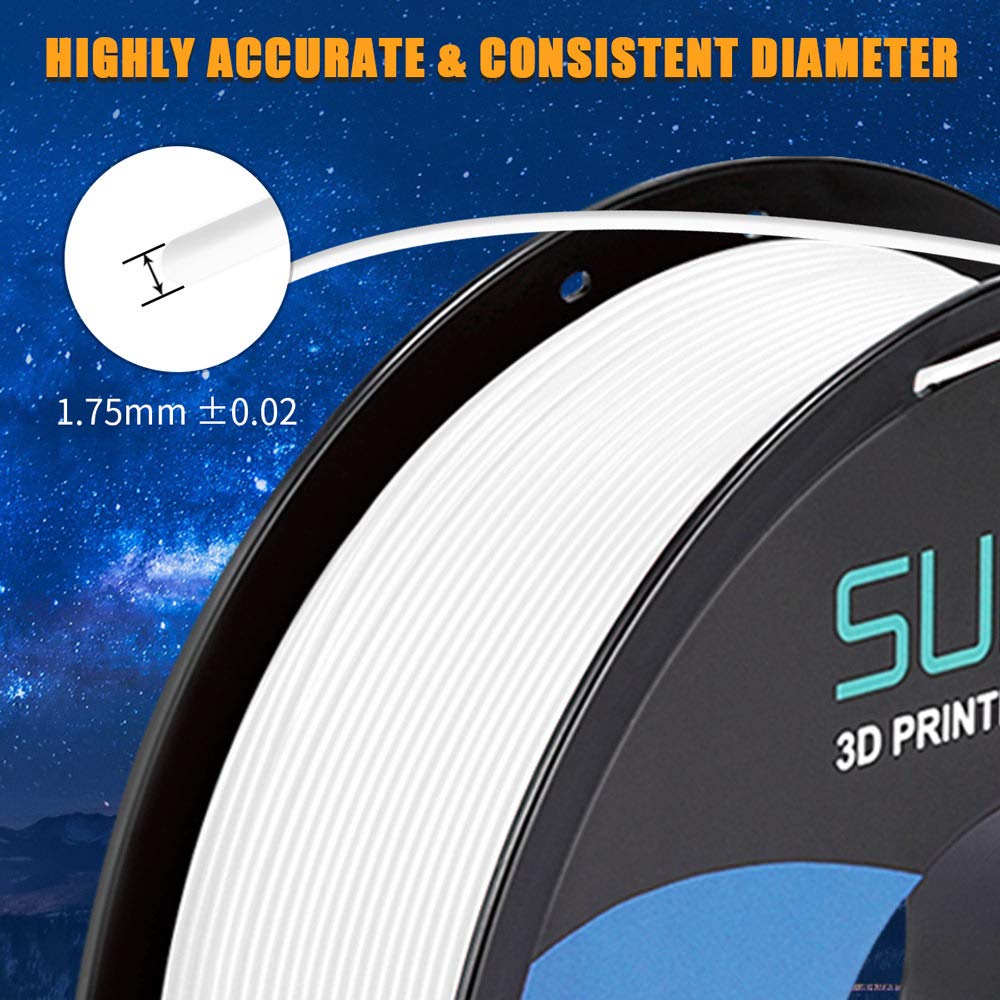 SUNLU PLA+ 3D Printer Filament 1.75mm 10KG Spool (11x1KG Multi-Color) - High Precision +/-0.02mm for 3D Printing, DIY Projects & Creative Designs - Compatible with Most 3D Printers and 3D Pens