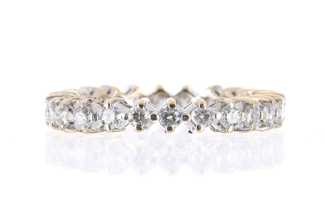 1.0tcw Diamond Wedding Band - Eternity Ring for Women, 14K White Gold Diamond Anniversary Ring, Perfect for Engagement, Wedding & Special Occasions