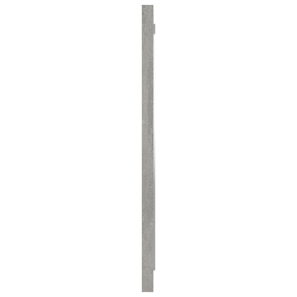 Modern Rectangle Wall Mirror - Bathroom Vanity Mirror with Concrete Gray Frame (15.7