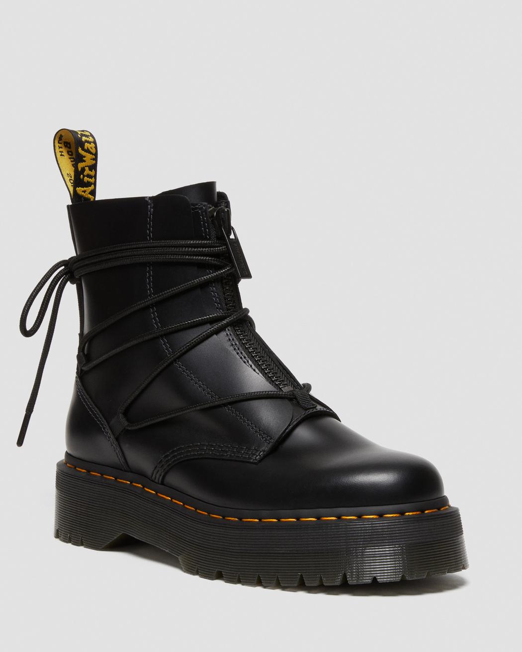 Jarrick II Laced Leather Platform Boots for Women - Chunky Heel Ankle Boots Fashion Shoes | Perfect for Fall Winter Outfits, Party & Street Style