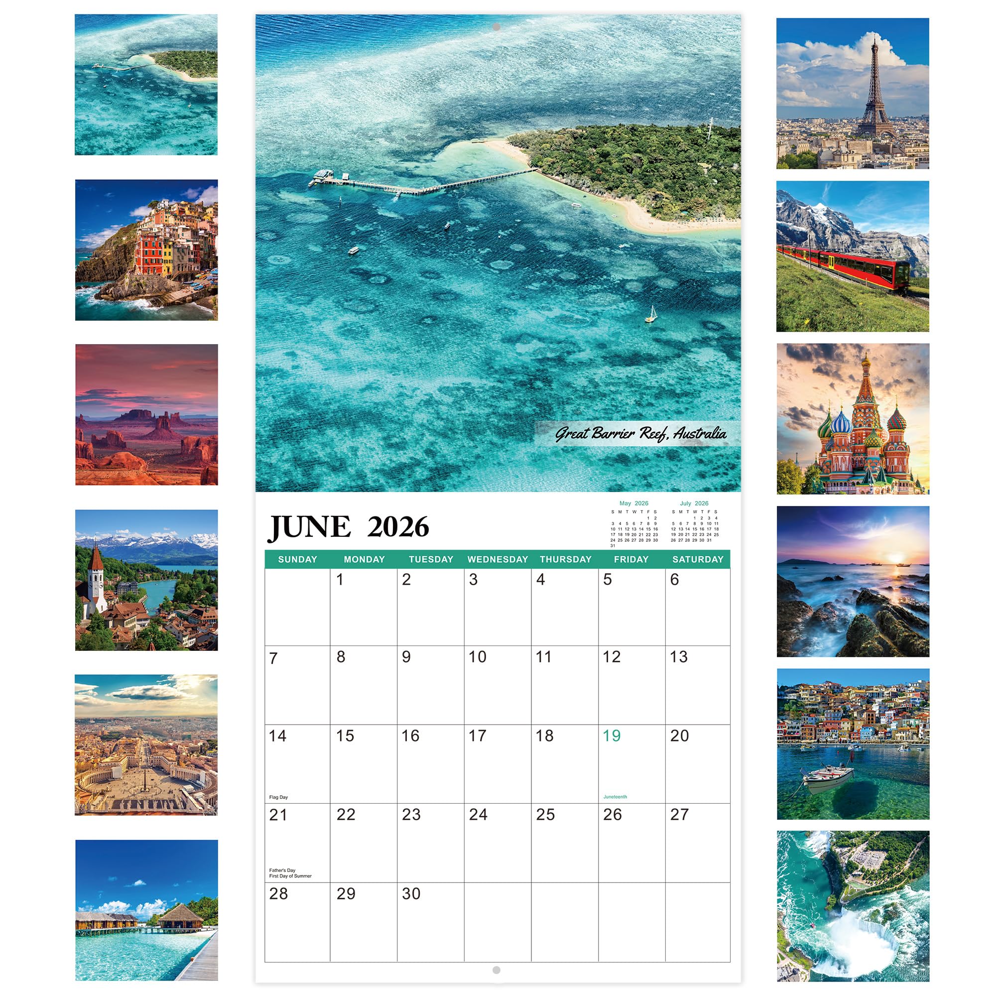 2025-2026 Wall Calendar - 18 Month Planner from July 2025 to December 2026 | 12