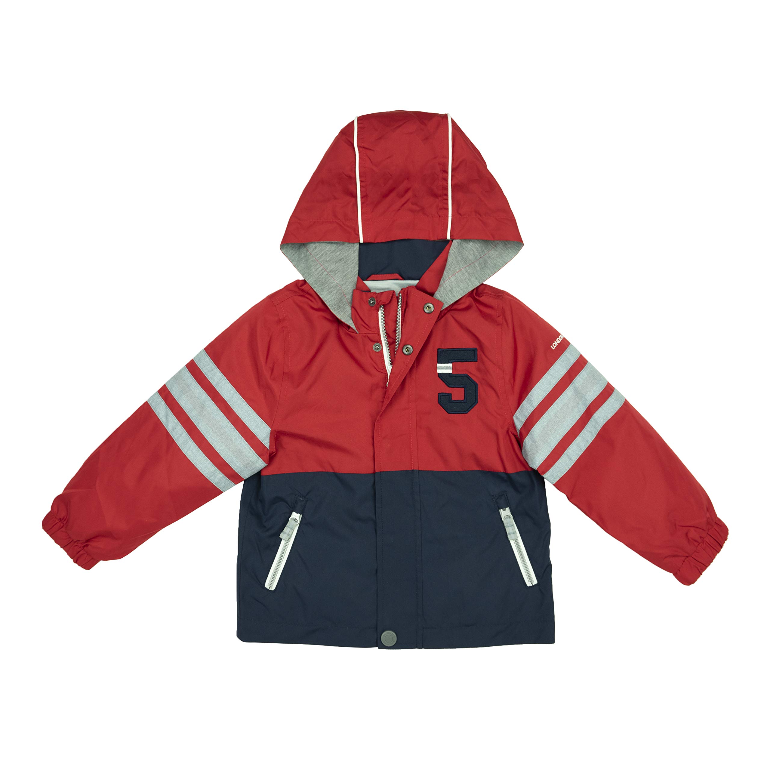 London Fog Boys' Fleece-Lined Windbreaker Jacket - Lightweight Water-Resistant Outerwear for School, Sports & Outdoor Activities