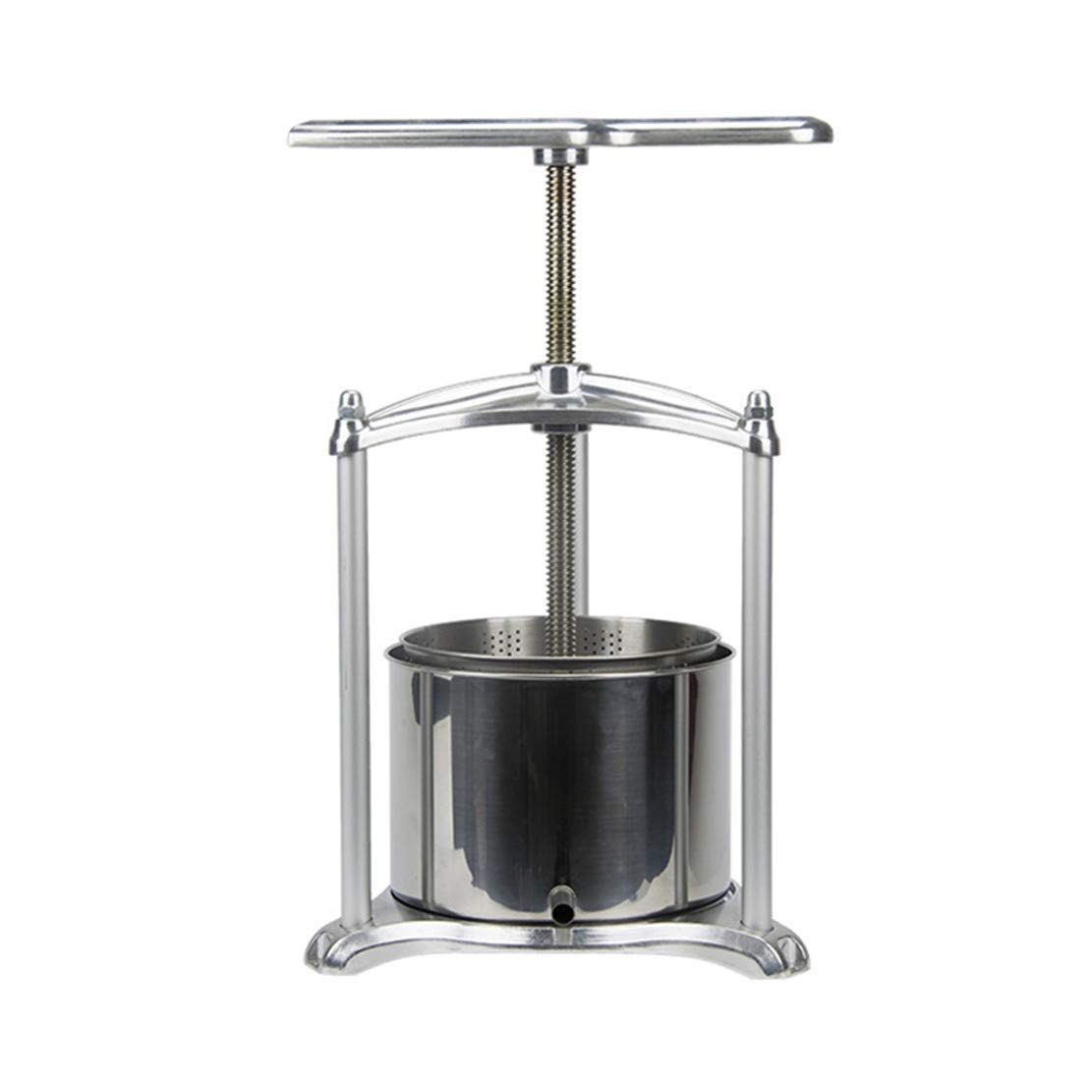 Stainless Steel 3L Manual Fruit Juicer Press - Household Juice Extractor with Pulp Separation for Fresh Apple, Orange, Grape & More - Perfect for Homemade Juice, Cider & Healthy Drinks