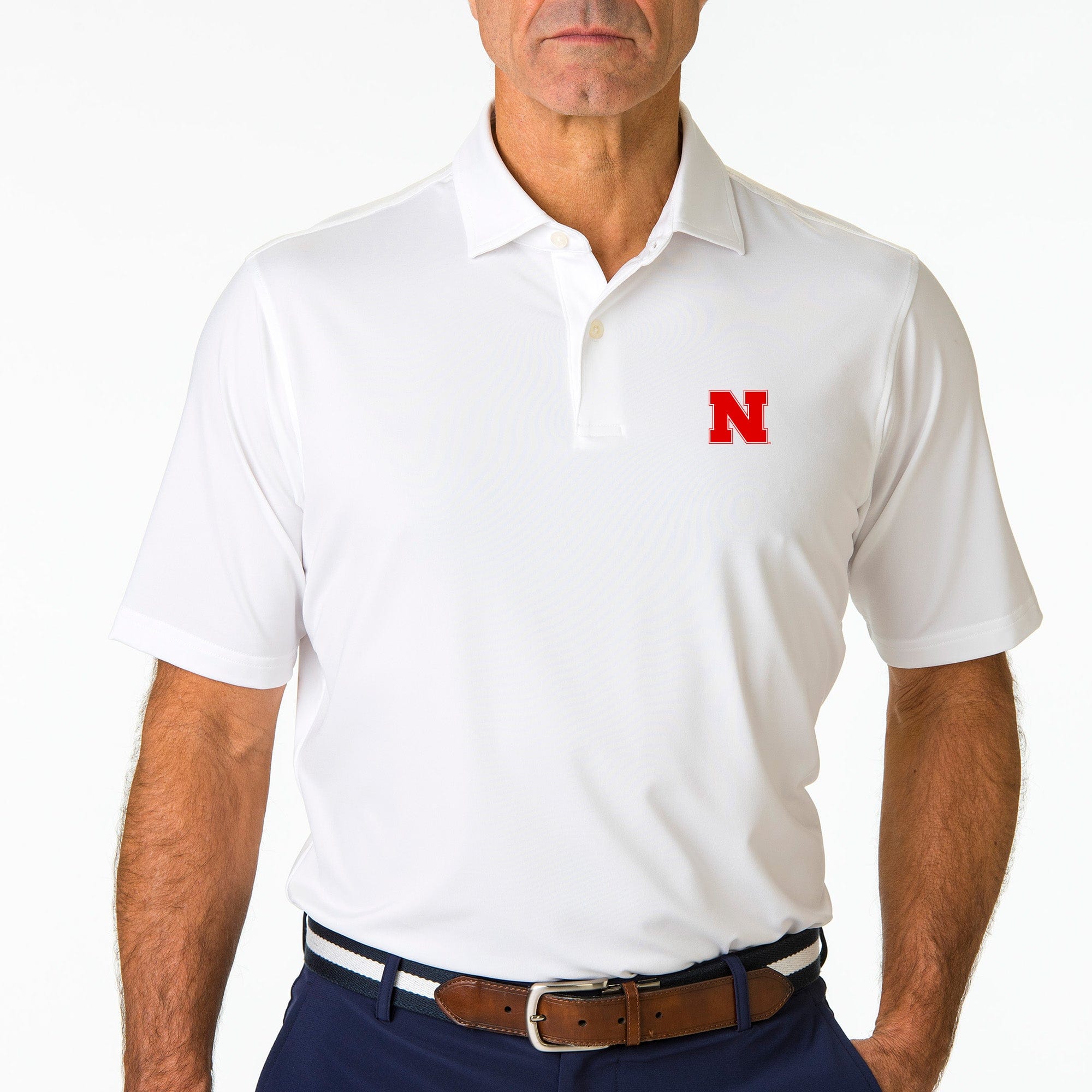 Nebraska Cornhuskers USA Tournament Solid Tech Jersey Polo - Breathable Quick-Dry Performance Shirt for Men & Women | Perfect for College Sports, Fan Gear, and Casual Wear