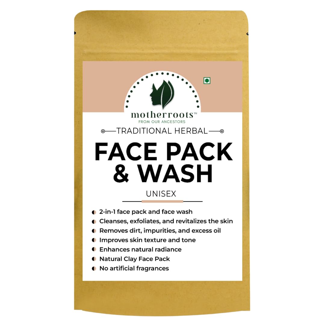 Mother Roots Unisex Face Scrub Pack - Exfoliates Dead Skin Cells & Removes Tan for Radiant Skin | Perfect for Daily Skincare Routine & Post-Sun Care