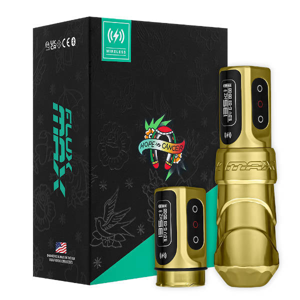FK Irons Golden Hope vs Cancer Flux Max Wireless Pen Machine - Professional Tattoo Kit for Artists & Beginners | Perfect for Home & Studio Use