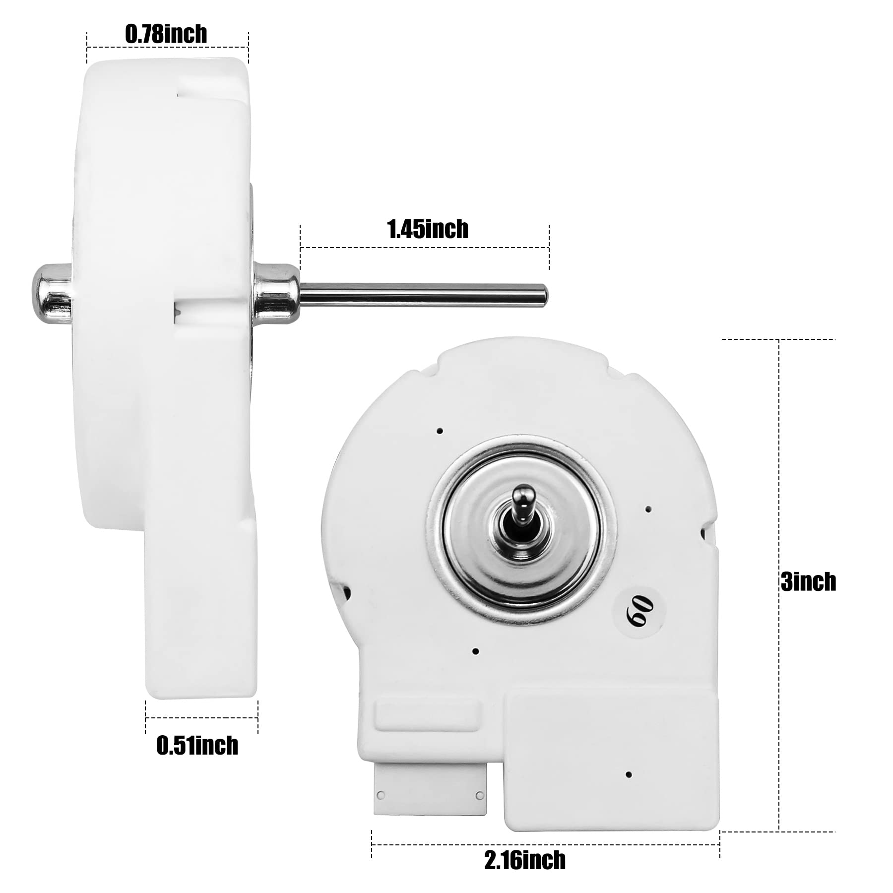 12V 4W Refrigerator Evaporator Fan Motor - Compatible with Midea BCD-330WTV, Vissani, Frigidaire, Magick Chef - Replaces 50240401000p & ZWF-02-4 - Perfect for Freezer Condenser Cooling & Refrigerator Repair - Ideal for Home, Restaurant, and Commercial Use