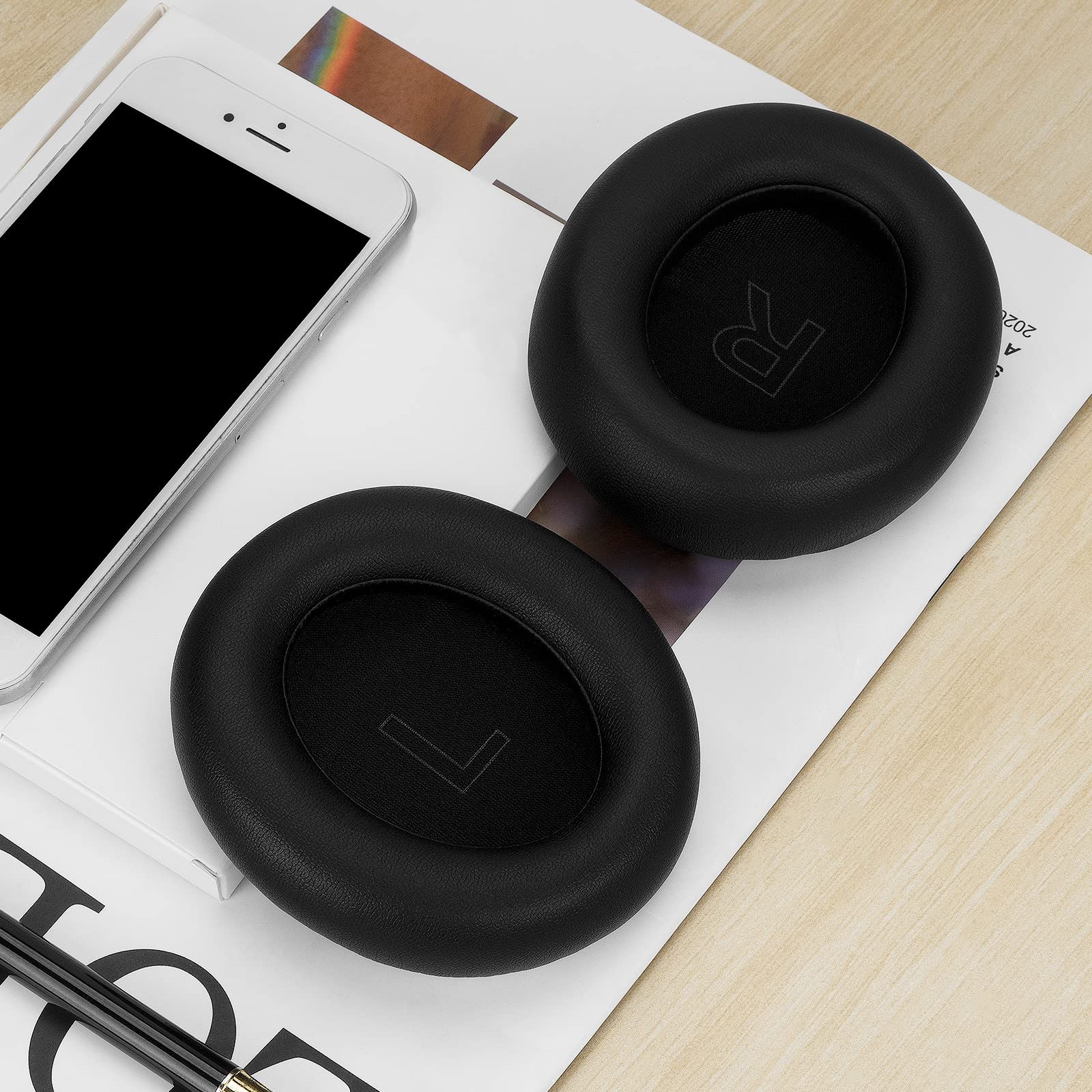 Anker Soundcore Life Q30/Q35 Replacement Ear Pads - Premium Protein Leather Ear Cushions & Headphone Earpads (Black) - Comfort Upgrade for Noise Cancelling Headphones - Perfect for Travel, Work & Gaming