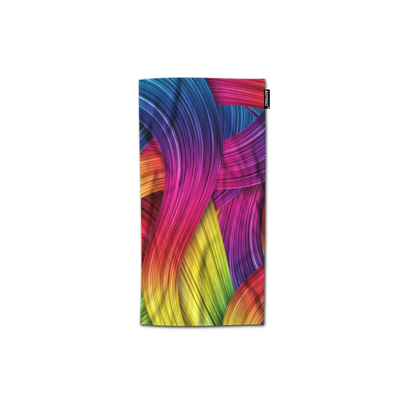 Vibrant Rainbow Swirl Hand Towels - Soft Polyester Microfiber Kitchen Towels (30x15 Inch) | Colorful Striped Decorative Towels for Bathroom, Kitchen & Home Decor