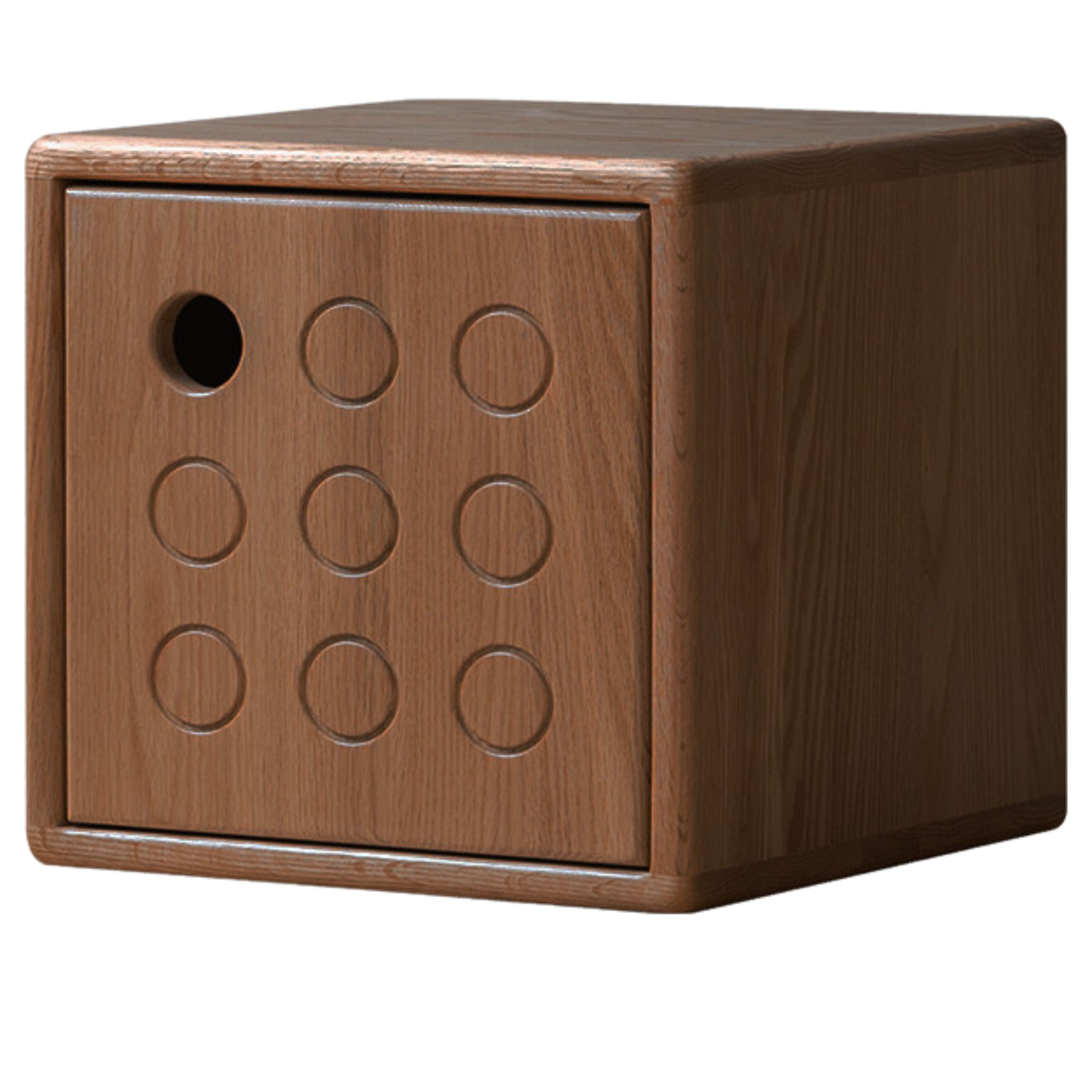 13.8x11.8x13.8 inch / 35x30x35 cm / walnut color / oak element cabinet with door and decoration
