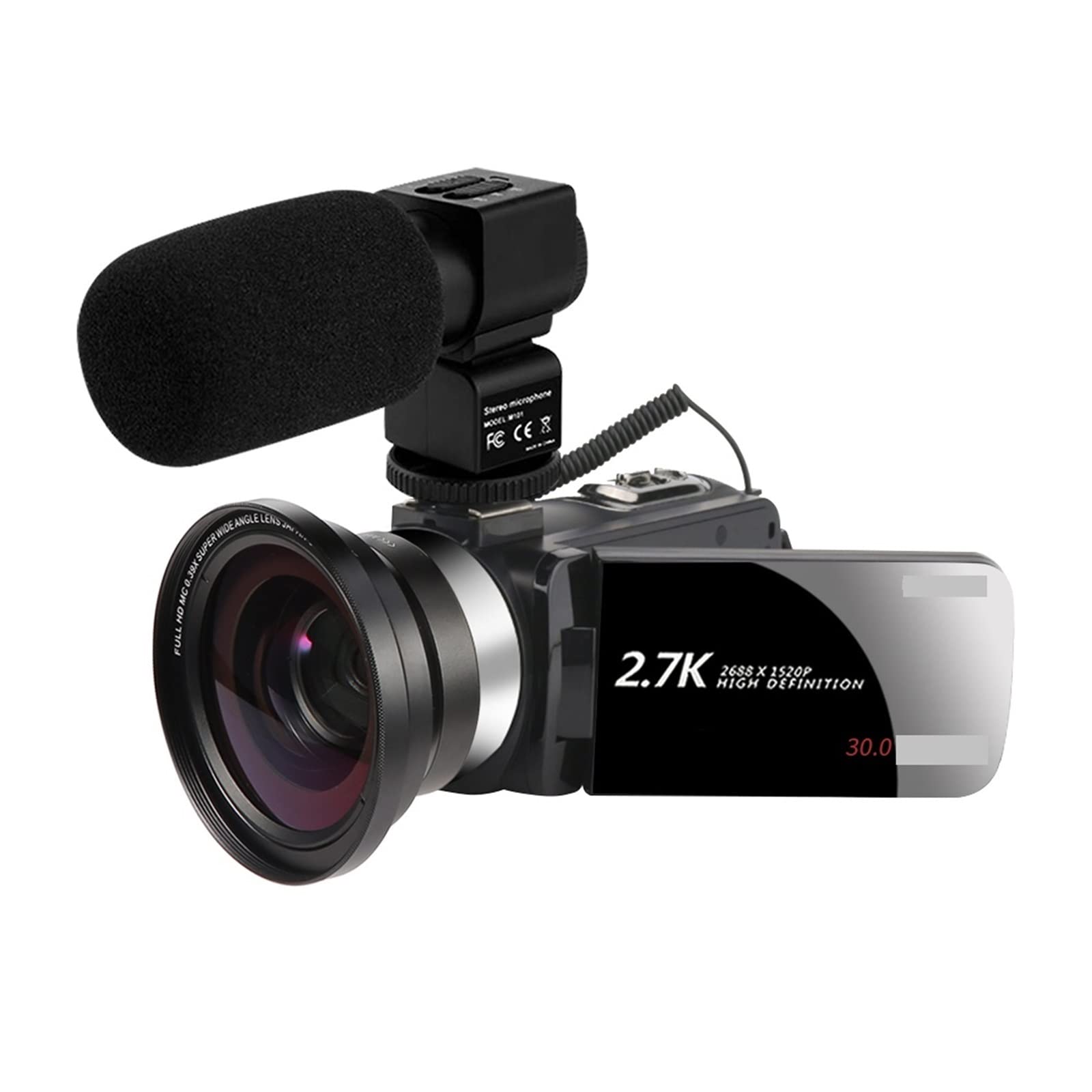 AUBEST 2.7K HD Digital Video Camera Camcorder with 16X Zoom, Rotating Touch Screen & Selfie Mode - Perfect for Vlogging, YouTube, Travel, Family Events and Outdoor Photography (No SD Card Included, Blue)