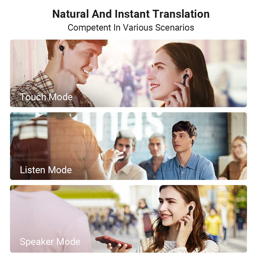 Timekettle M3 AI Language Translator Earbuds - 2-Way Real-Time Translation Device with App for 40 Languages & 93 Accents | Includes Protective Case | Perfect for Travel, Business Meetings & Language Learning