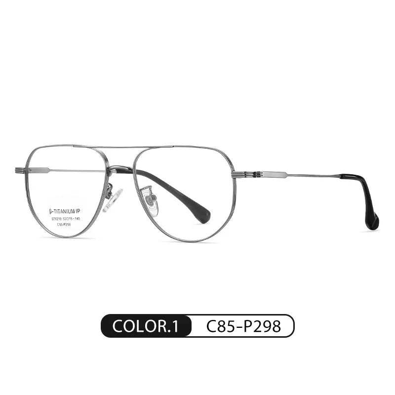 Brightzone Women's Full Rim Square Double Bridge Titanium Eyeglasses Frame 62019 - Lightweight & Durable Glasses for Work, Reading & Fashion