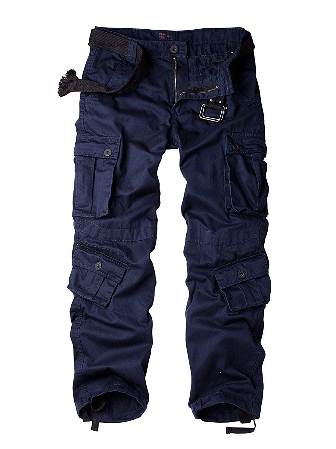 AKARMY Women's Camouflage Cargo Pants - Cotton Casual Work Pants with Pockets, Comfortable Parachute Pants for Outdoor, Hiking & Everyday Wear