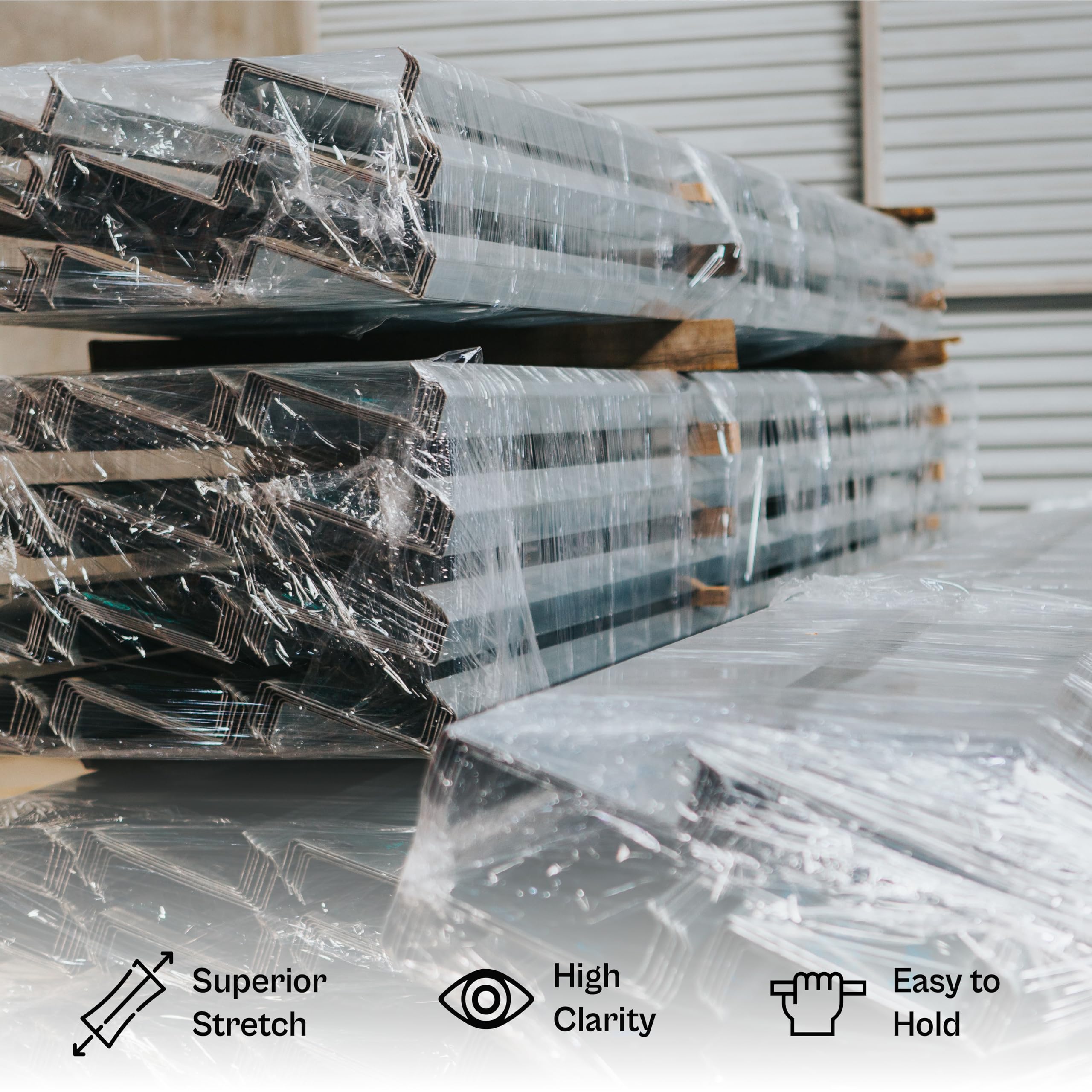 Mini Stretch Wrap with Handles for Packing & Moving - 24 Pack, 5 Inch x 1000 Feet Clear Plastic Roll - Durable 90 Gauge Pallet Wrap for Shipping, Storage & Home Organization