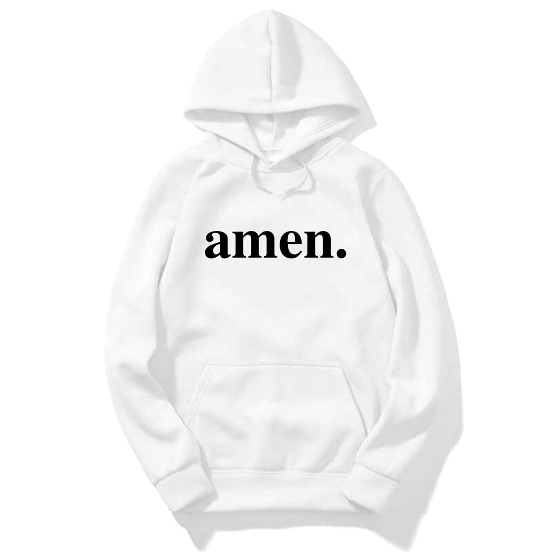AMEN Hoodie - Christian Faith Unisex Jesus Sweater for Men & Women | Religious Apparel for Church, Bible Study & Everyday Wear