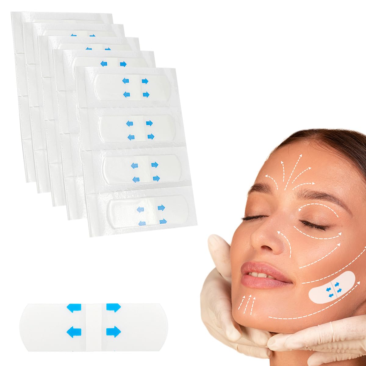 120 Pcs Invisible Face Lifting Tape - Instant Facelift Stickers for Double Chin, Neck & Jowls | Skin Tightening Beauty Tape for a Youthful Look | Perfect for Weddings, Photos & Everyday Use