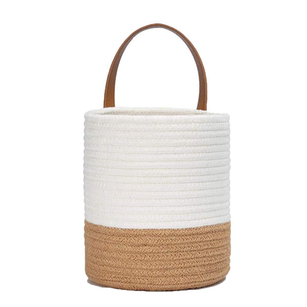 Ywengouy Handwoven Rattan Hanging Planter Basket - Decorative Flower Pot Holder for Indoor/Outdoor Plants, Laundry Storage & Home Decor | Perfect for Patio, Garden, Living Room & Bathroom Organization