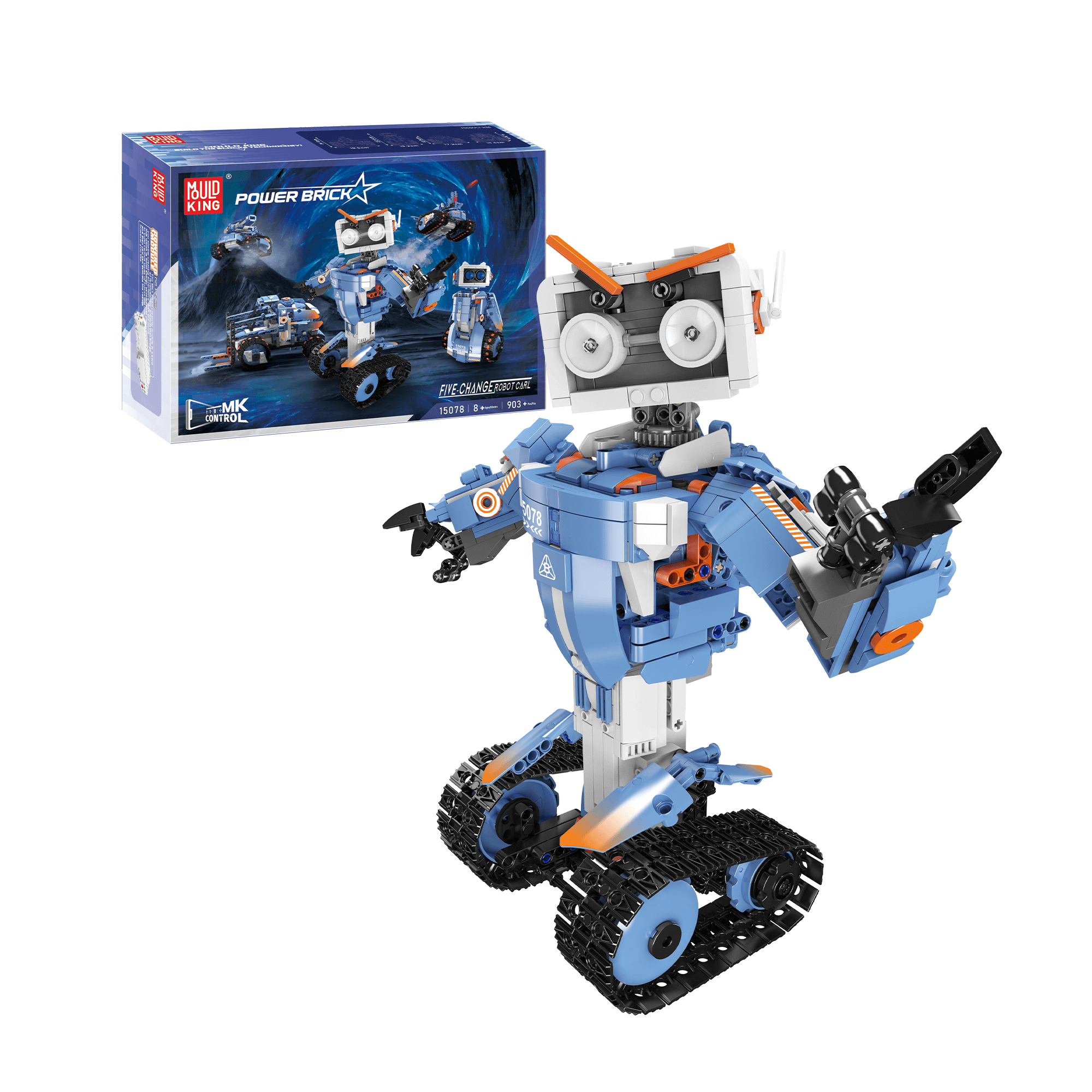 Mould King 15078 5-in-1 Robot Carl Building Set - 903 PCS STEM Educational Toy for Kids & Adults | Creative Construction Blocks for Birthday Gifts, School Projects & Robot Enthusiasts