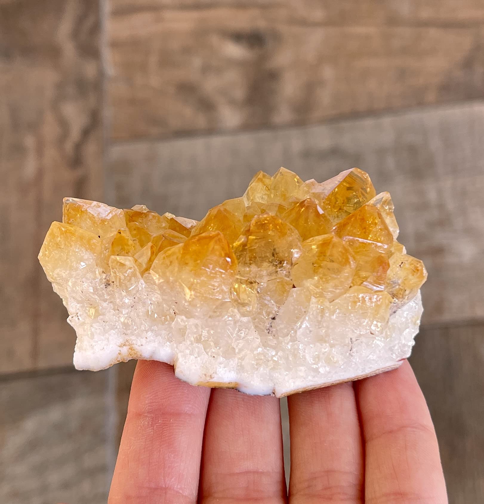 Premium Citrine Druzy Cluster - 8cm Grade A Yellow Crystal for Healing & Decor