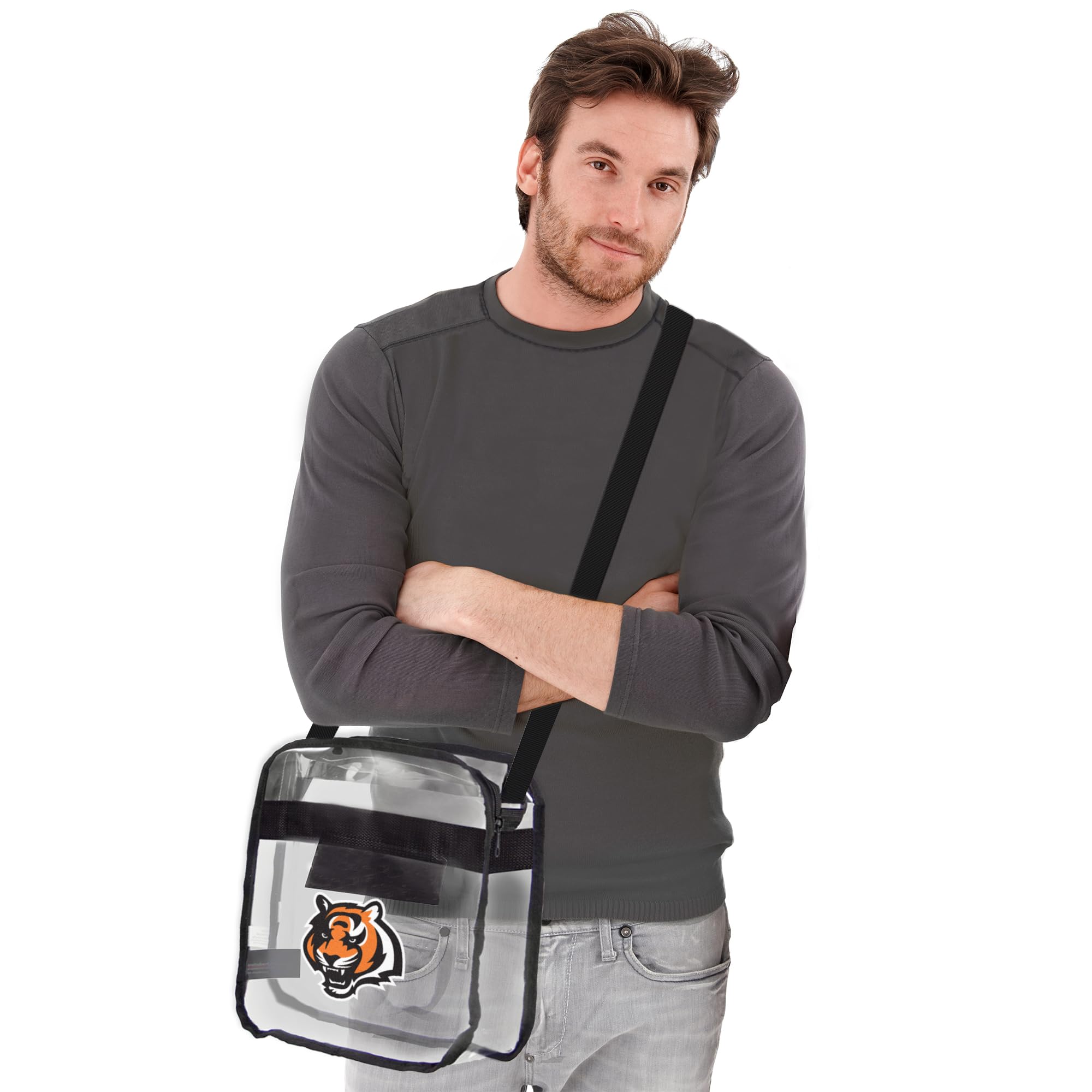 Littlearth NFL Clear Crossbody Bag for Women & Men - Waterproof Stadium Approved Clear Purse for Football Games, Concerts & Events