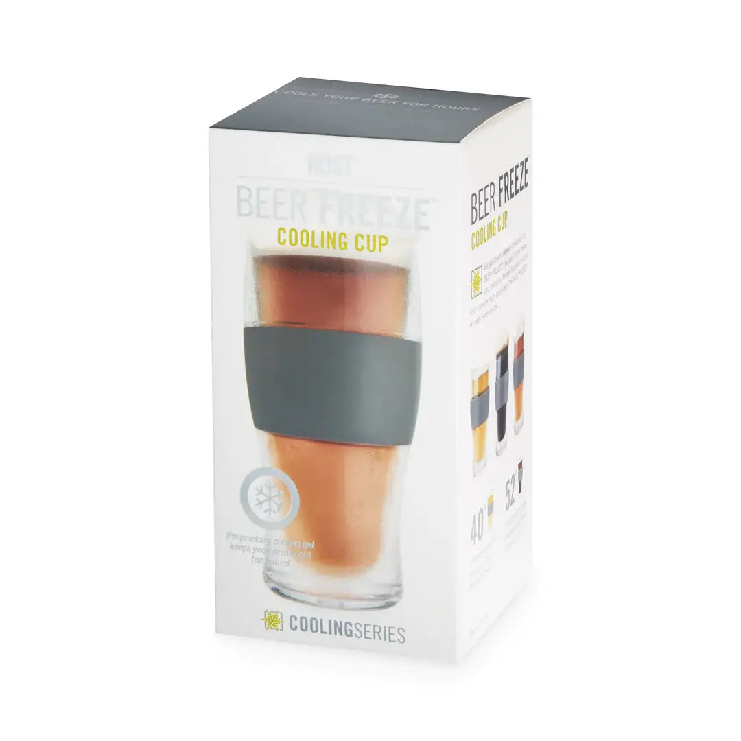 Beer Freeze™ Insulated Cooling Cup with Cooling Gel - Gray | Chills Drinks Instantly for Parties, BBQs & Outdoor Events