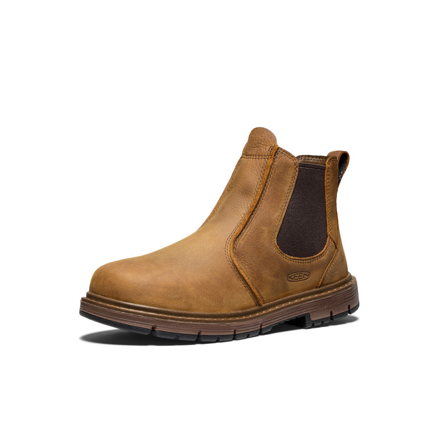 Men's San Jose Chelsea 90° Heel Boot - Soft Toe Work Boots for Men | Belgian/Gum Sole | Slip Resistant & Comfortable for Construction, Warehouse & Outdoor Work
