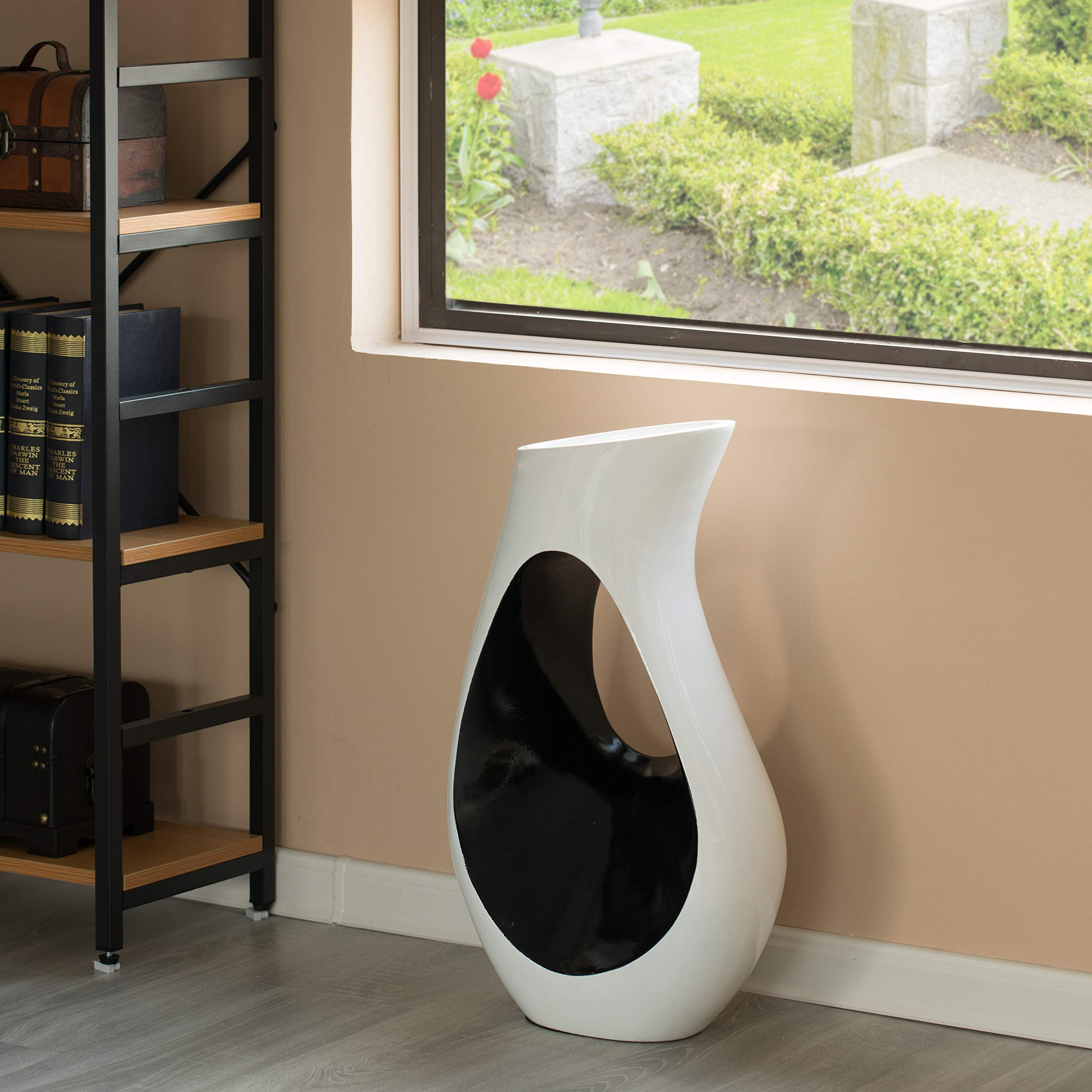 Modern White Trumpet Floor Vase - 24