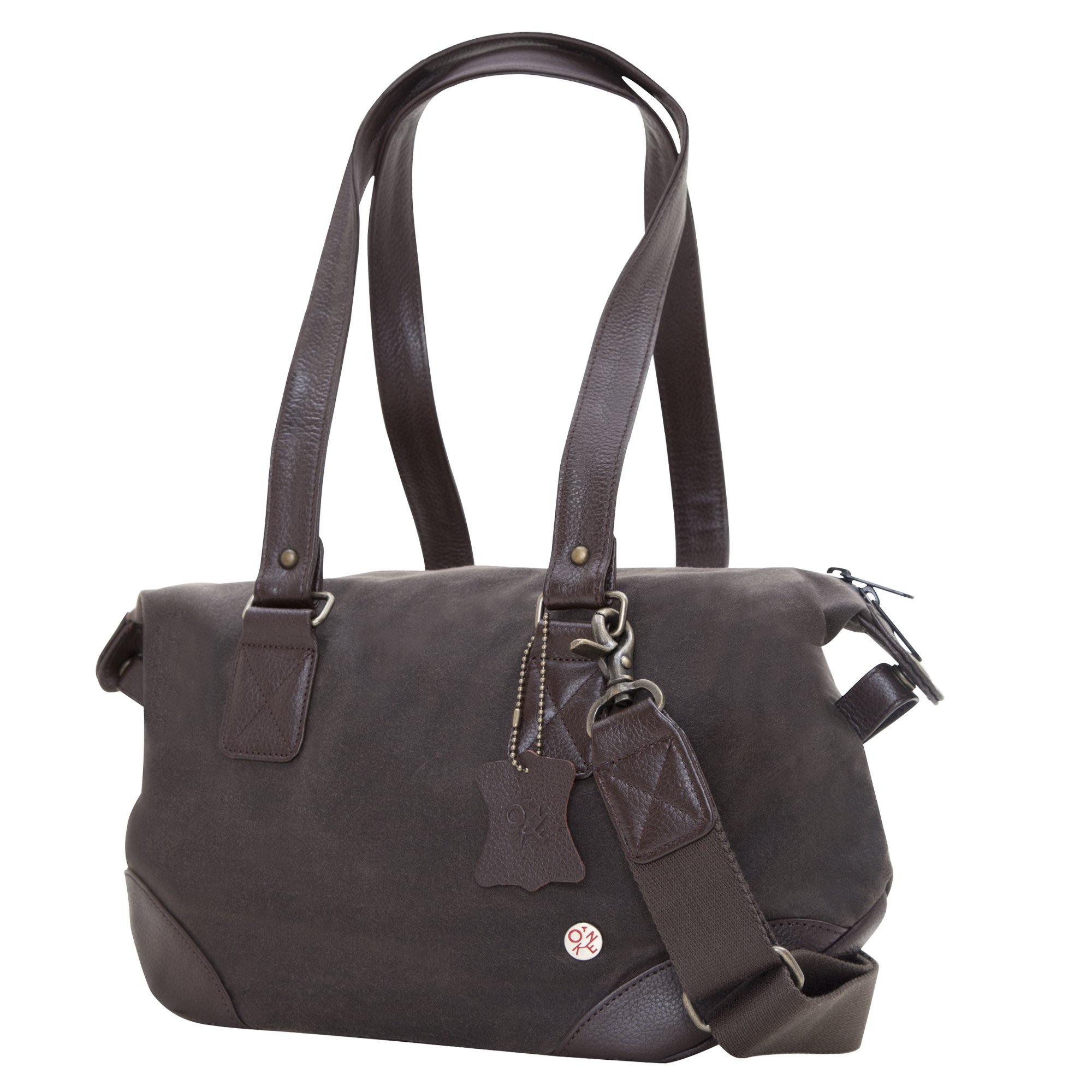 Token Bags Lafayette Waxed Duffel Bag - Dark Brown One Size Travel Duffle for Gym, Weekend Getaways & Business Trips - Durable Water-Resistant Carry-On Luggage
