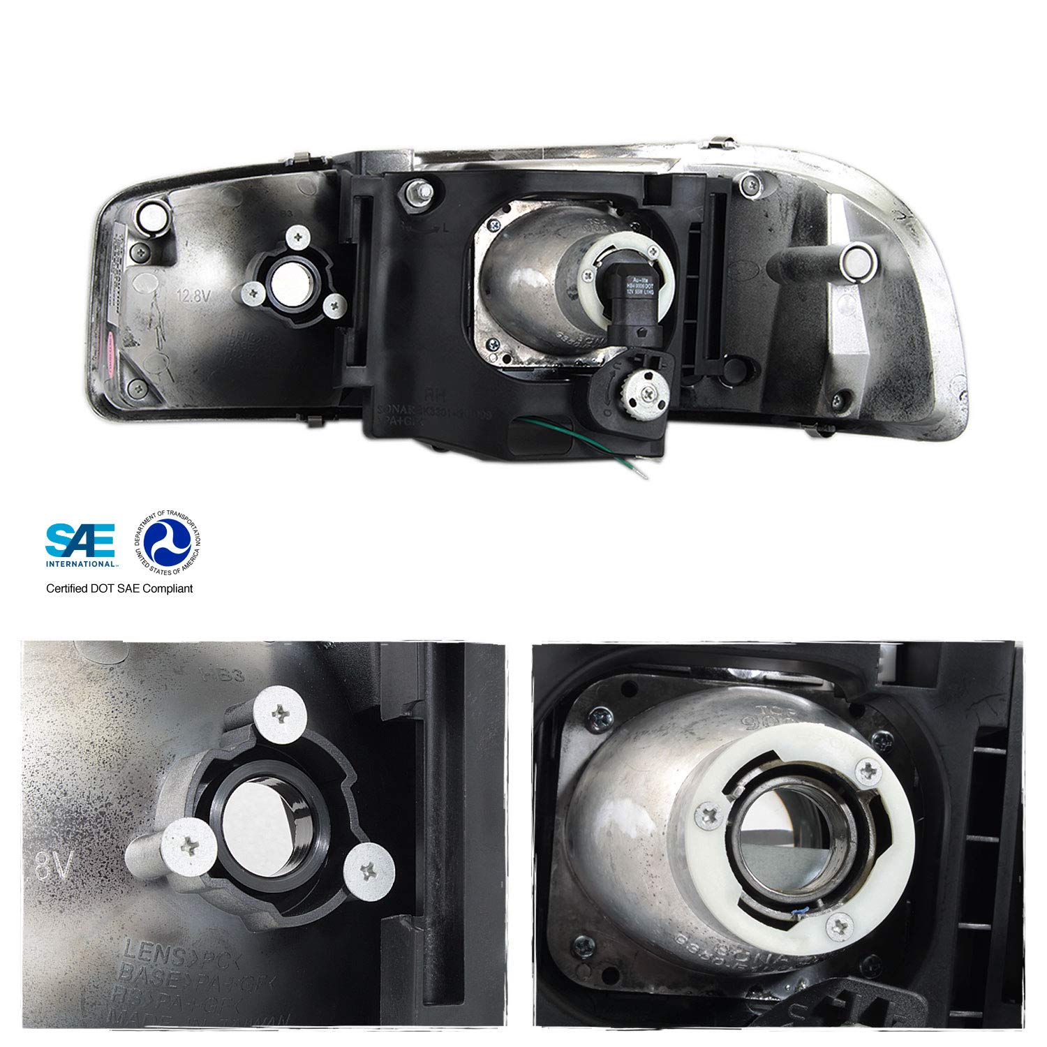AKKON Black LED Tube Projector Headlights + LED Bumper Lamp Pair for 1999-2006 GMC Sierra 1500/2500HD/3500 & Yukon XL - Upgrade Your Truck Lighting for Night Driving & Off-Road Adventures