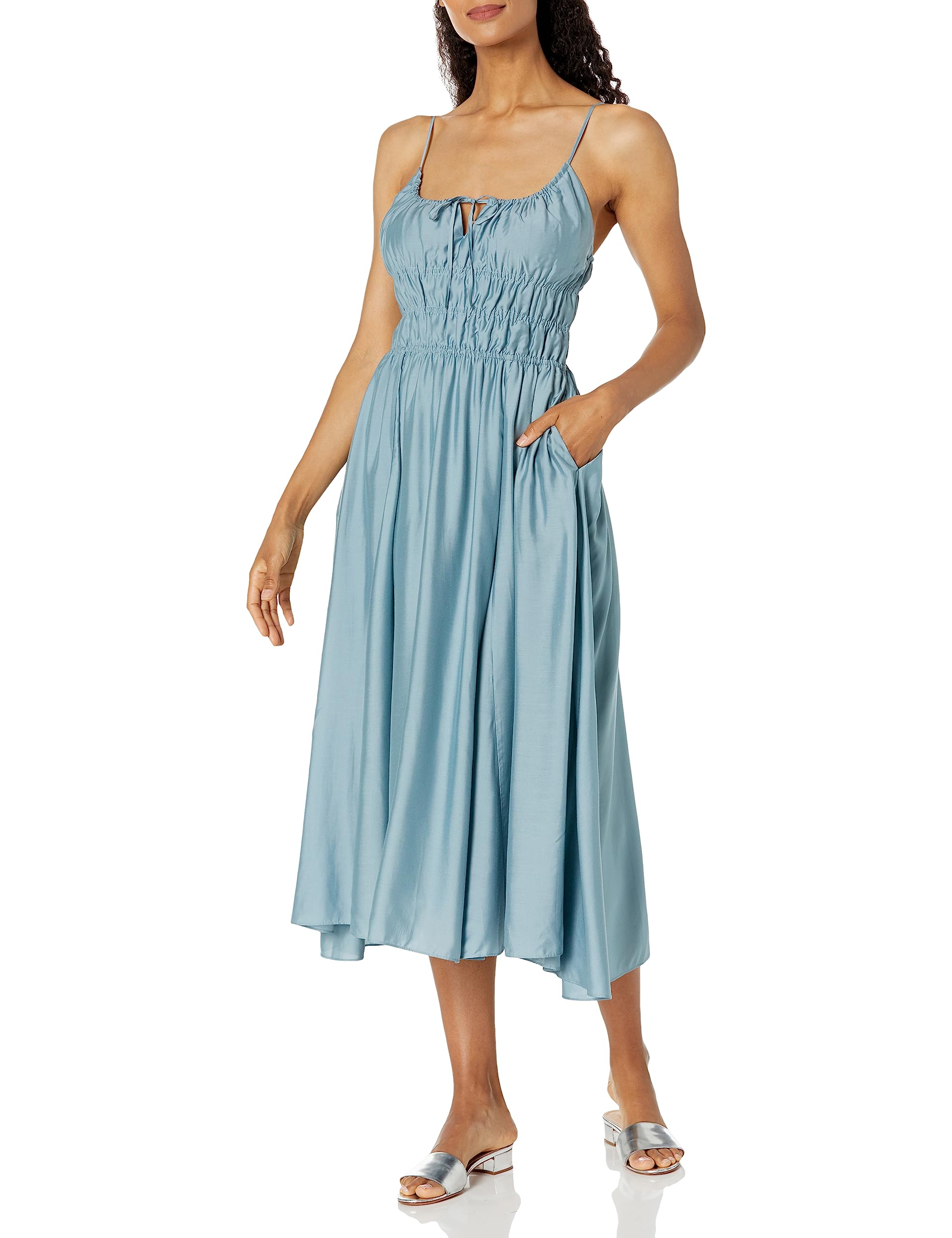 Joie Women's Elena Dress in Citadel - Elegant Flowy Midi Dress for Casual & Formal Occasions | Perfect for Office, Parties & Date Nights