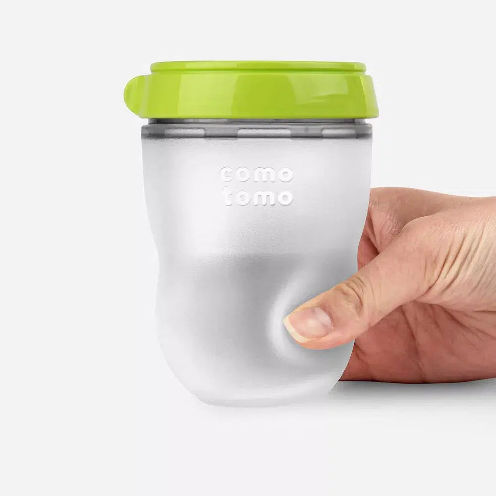 ComoTomo 5oz Silicone Baby Bottles (2 Pack) - BPA-Free, Anti-Colic, Easy-Grip - Perfect for Newborns & Infants - Ideal for Travel, Daycare & On-the-Go Feeding
