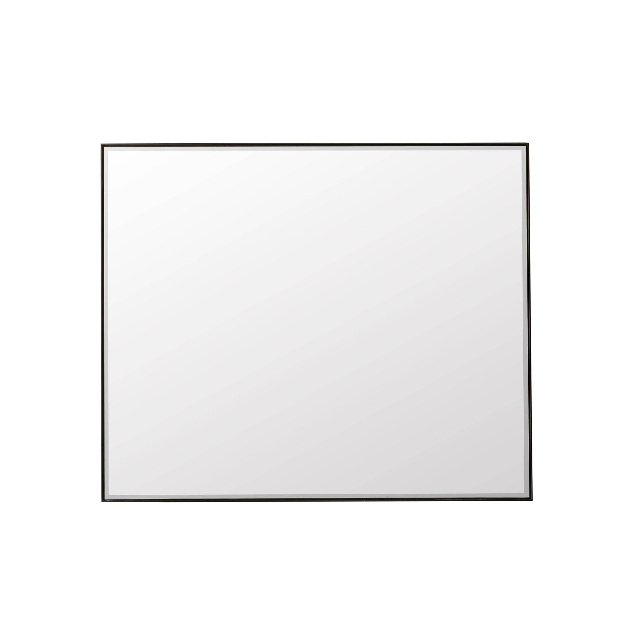 Rohe 48-Inch Wall Mirror in Matte Black - Modern Full-Length Mirror for Bedroom, Bathroom, and Entryway Decor