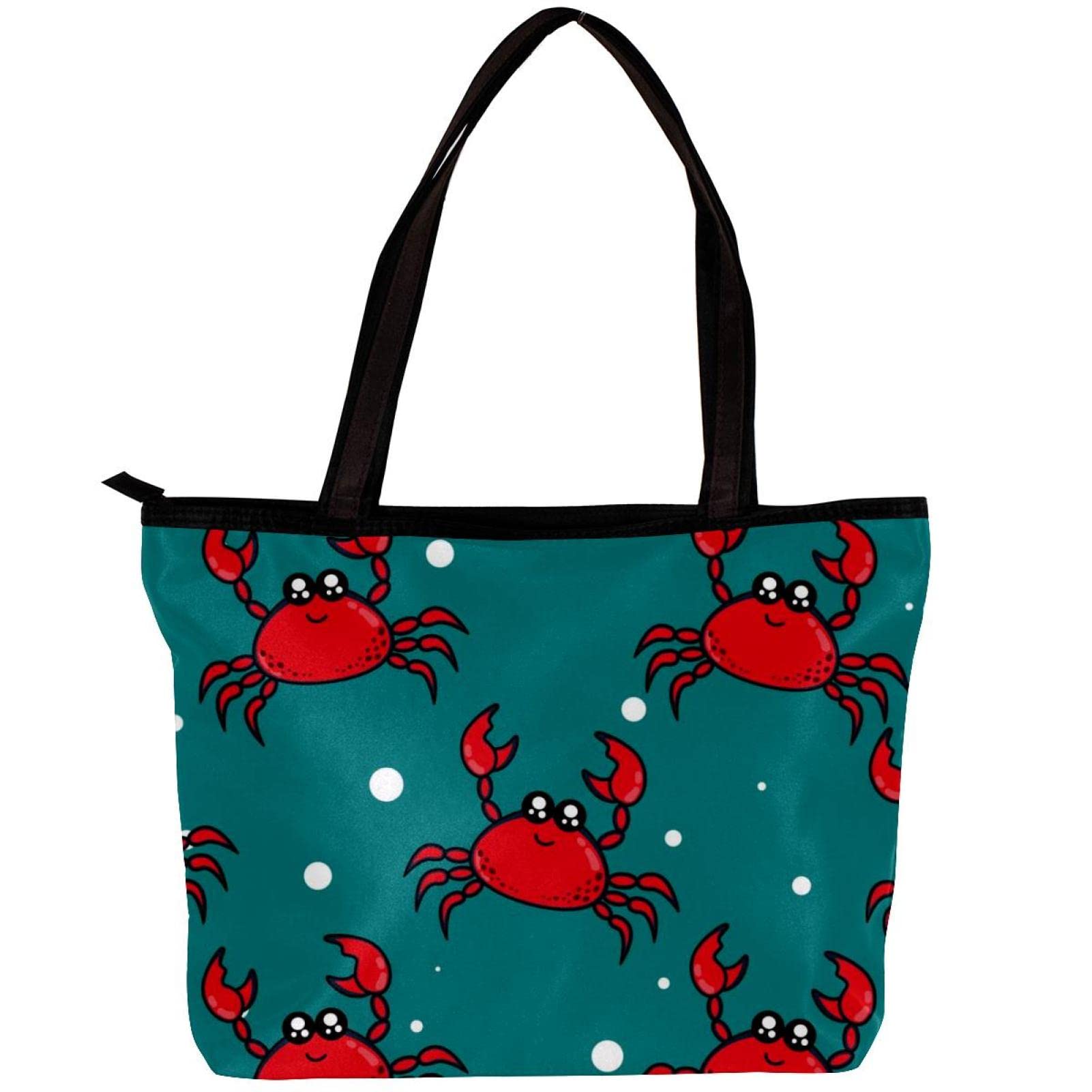 Colorful Rainbow Tote Bag for Women - Cute Cloud Blue Shoulder Bag with Inner Pouch | Perfect for Work, Shopping & Beach Day Accessories