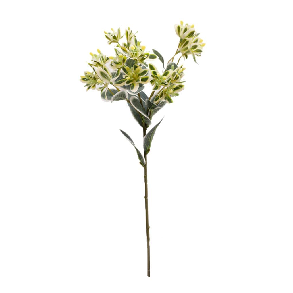 Artificial Greenery Plant - 45cm PVC Fake Plant for Home, Office, Table Centerpiece, Wedding & Party Decor - Realistic Vase Filler for Indoor Decorations & Events